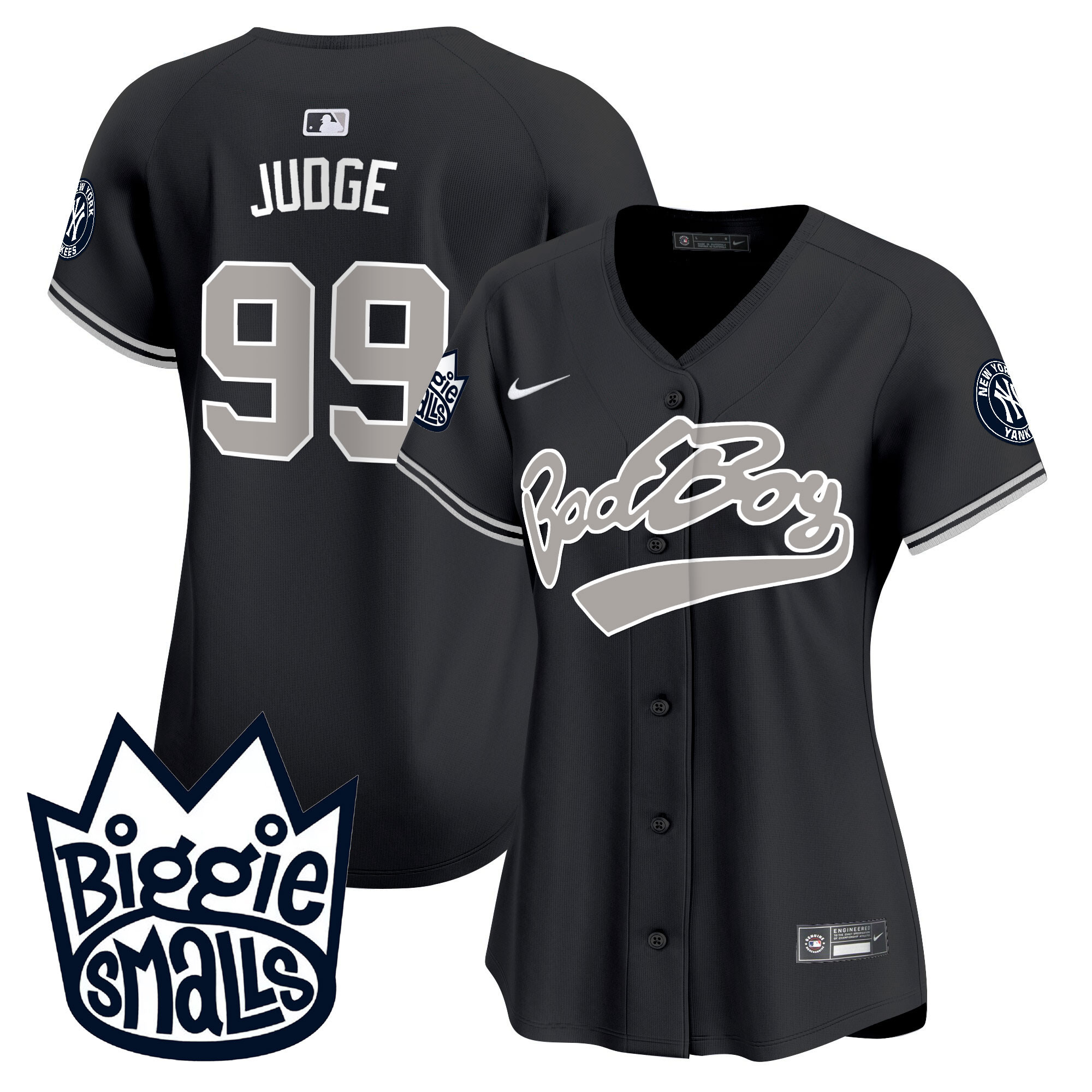 Aaron Judge Women's New York Yankees Biggie Smalls Vapor Premier Limited Black Jersey