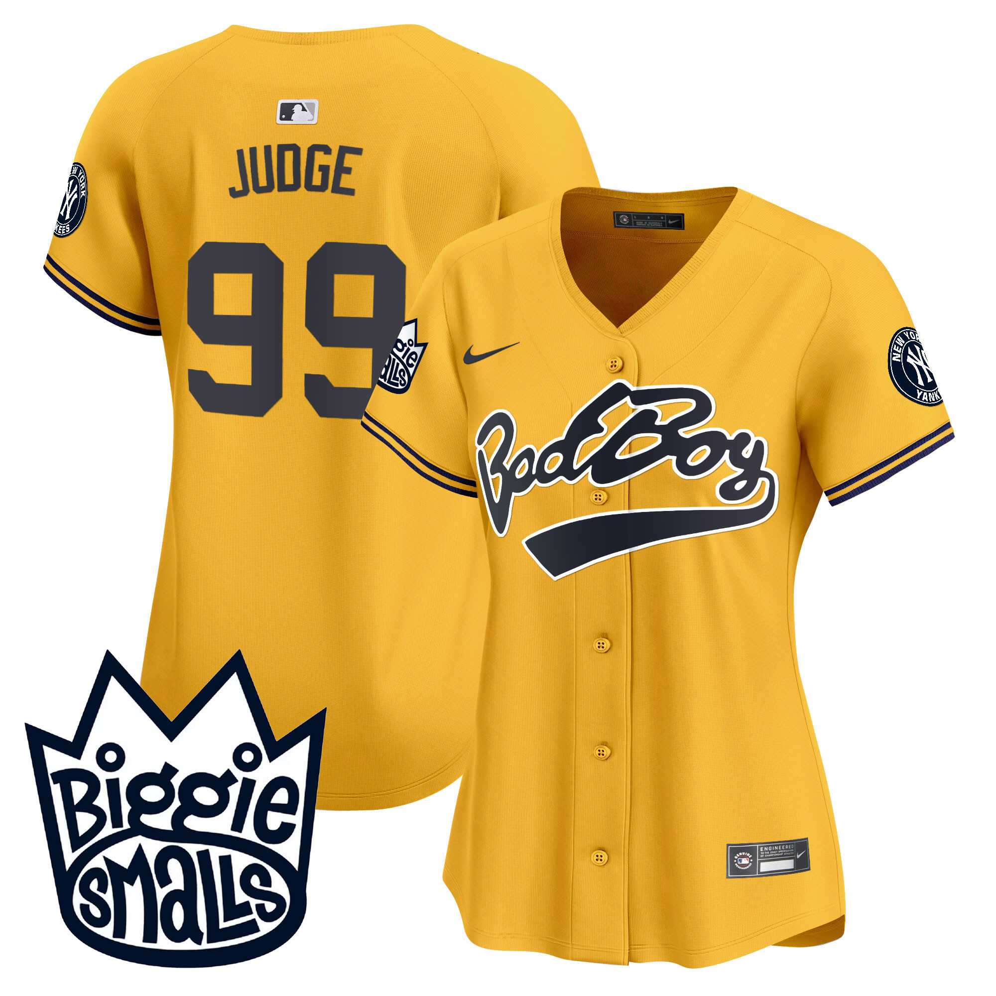 Aaron Judge Women's New York Yankees Biggie Smalls Vapor Premier Limited Gold Jersey