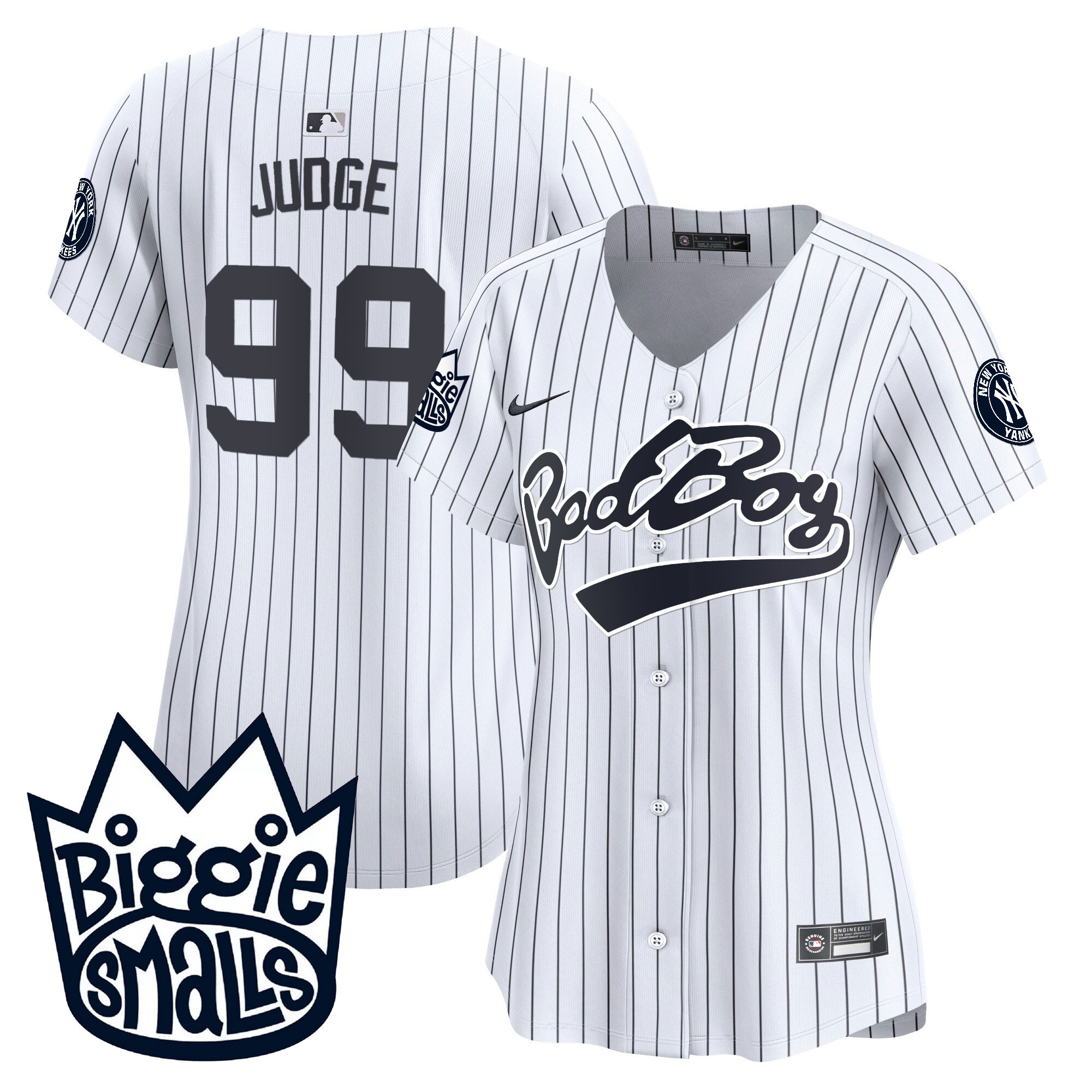 Aaron Judge Women's New York Yankees Biggie Smalls Vapor Premier Limited White Jersey