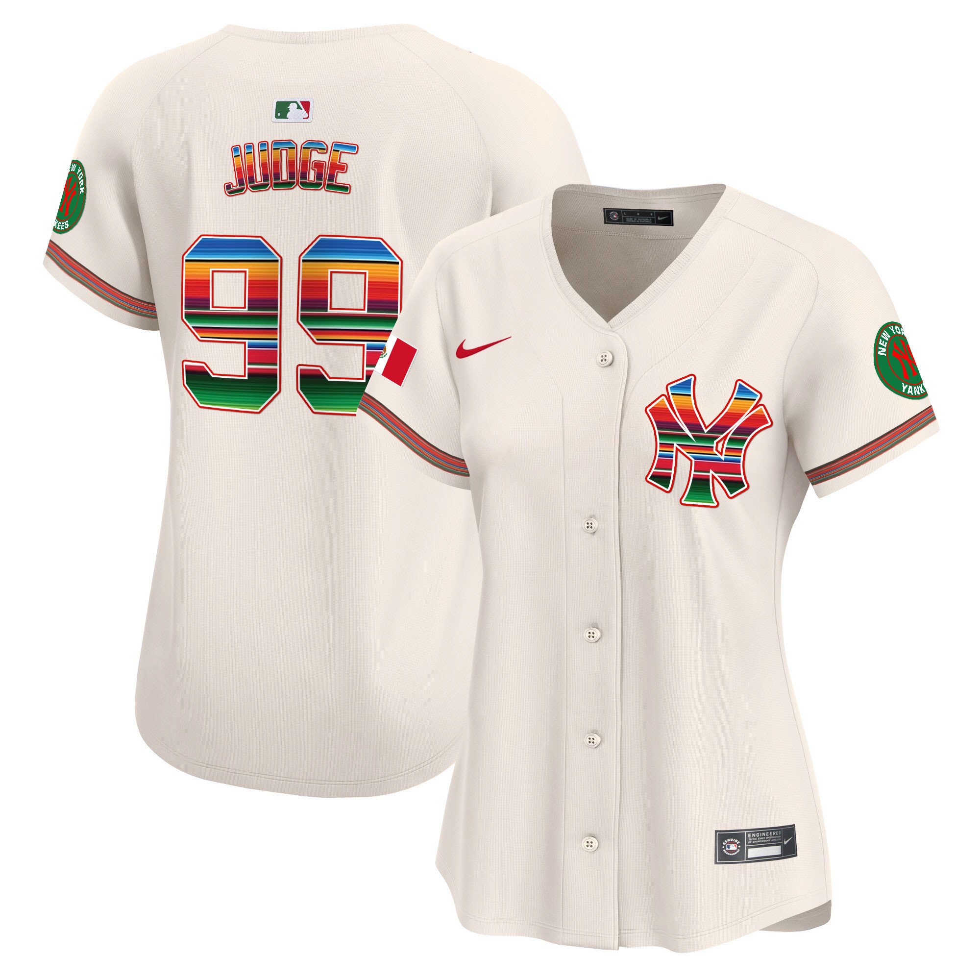 Aaron Judge Women's New York Yankees Mexico Vapor Premier Limited Cream Jersey