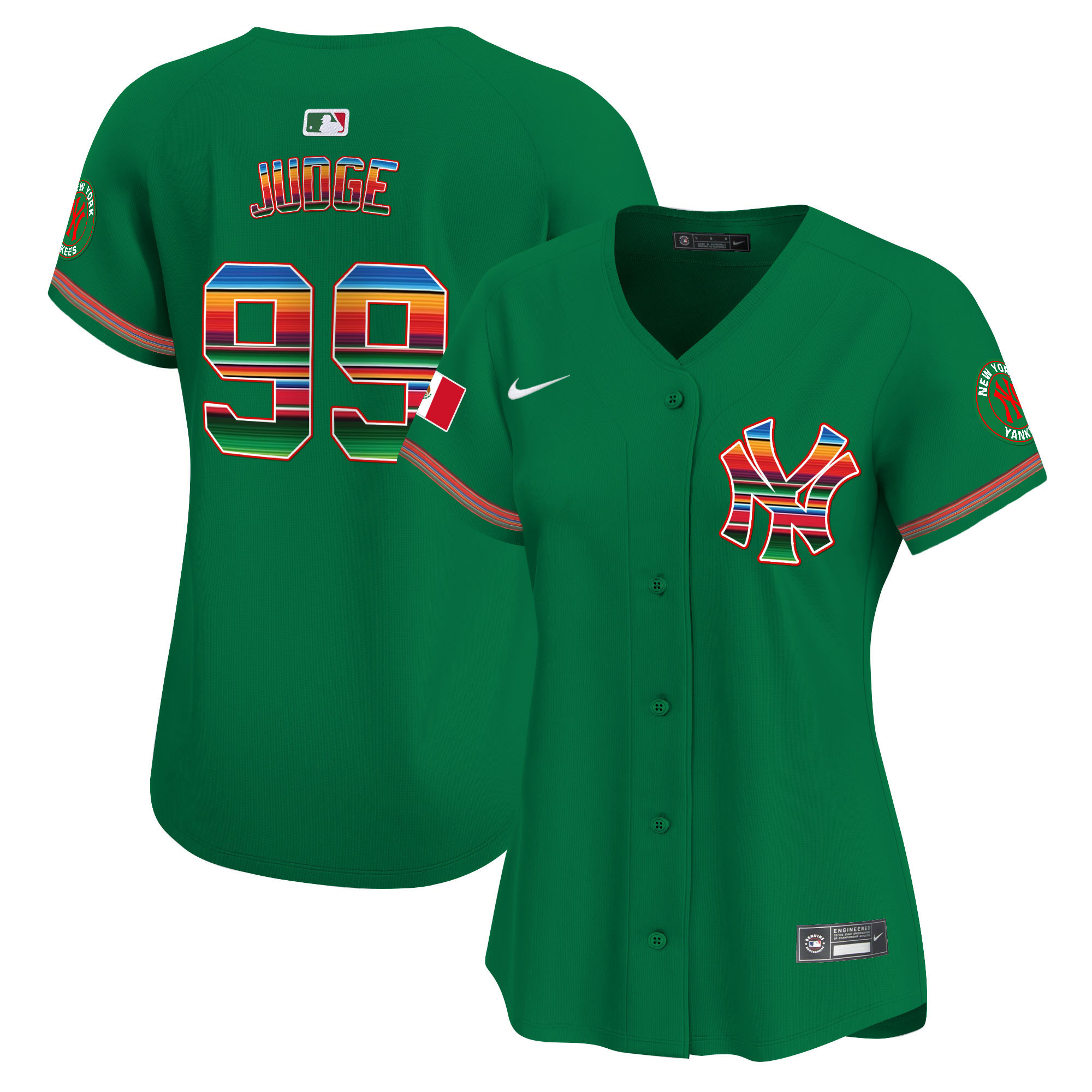 Aaron Judge Women's New York Yankees Mexico Vapor Premier Limited Green Jersey