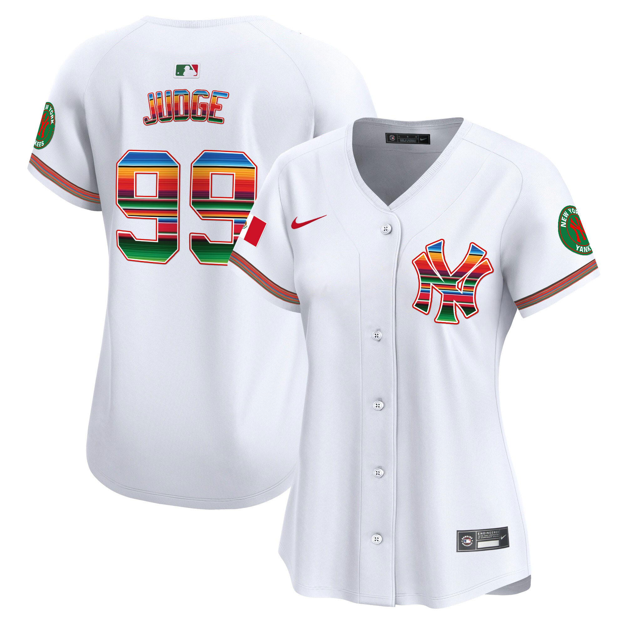 Aaron Judge Women's New York Yankees Mexico Vapor Premier Limited White Jersey