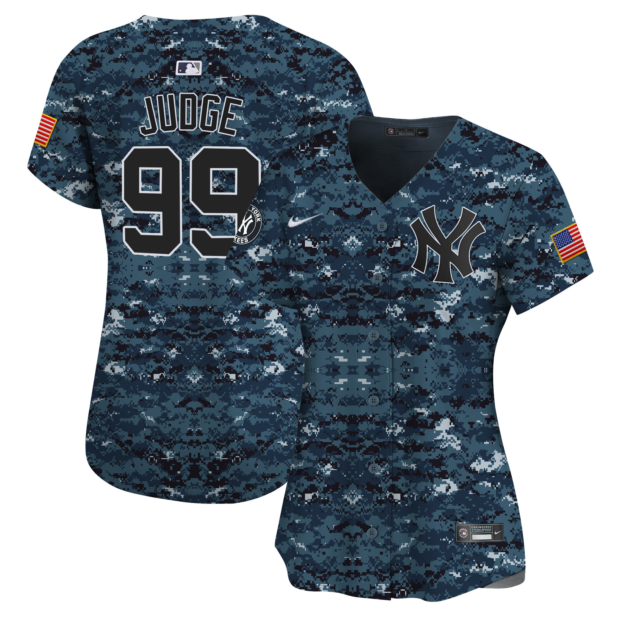 Aaron Judge Women's New York Yankees USMC Alternate Vapor Premier Limited Navy Jersey