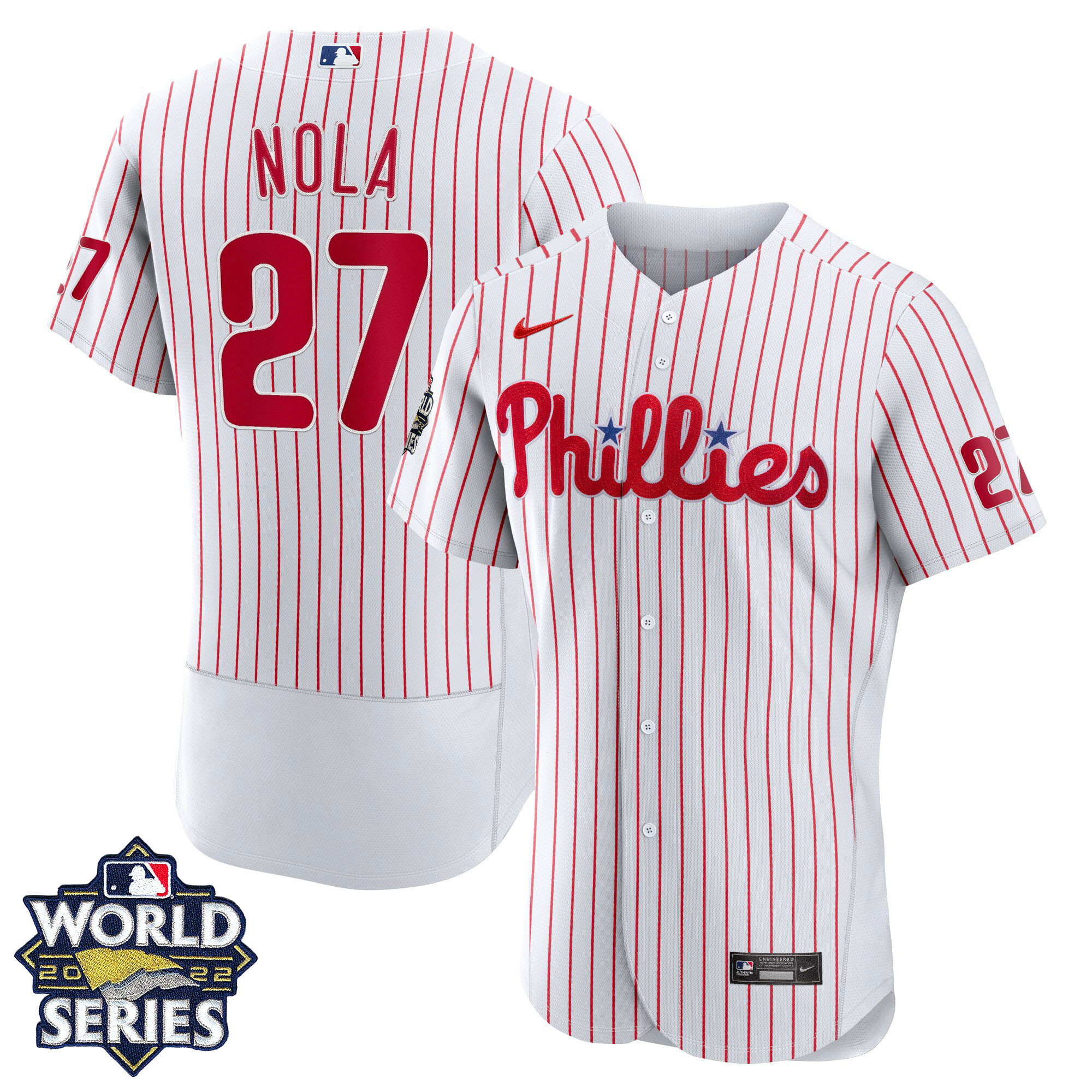 Aaron Nola Men's Philadelphia Phillies Gold World Series Flex Home Jersey