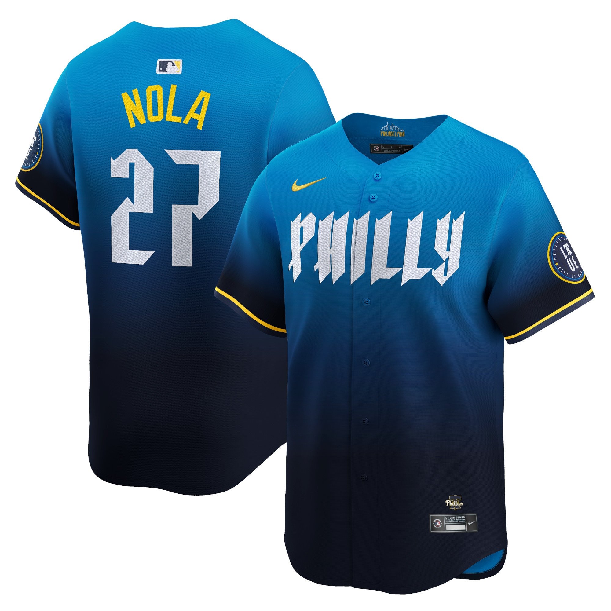 Aaron Nola Philadelphia Phillies Blue City Connect Limited City Connect Jersey