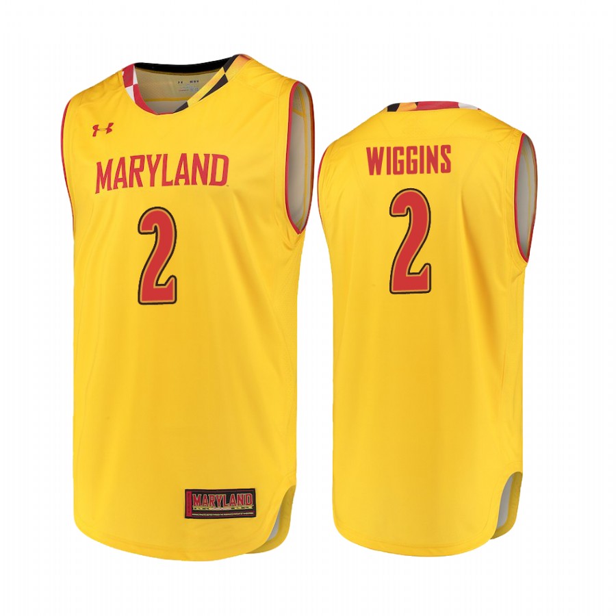 Aaron Wiggins Maryland Terrapins #2 Performance Jersey - Yellow