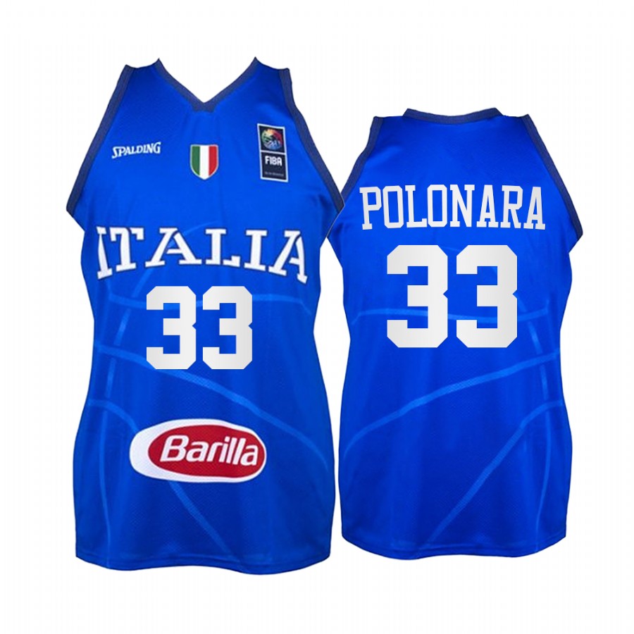 Achille Polonara Italy #33 Blue Tokyo Olymipcs Limited Jersey
