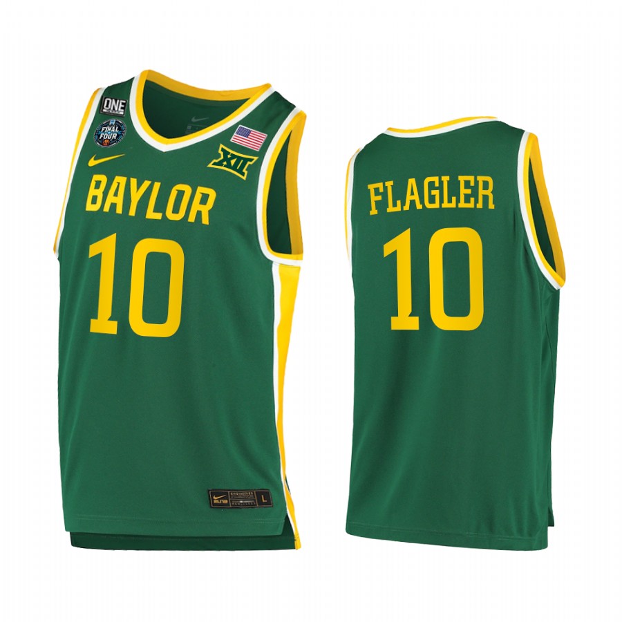 Adam Flagler Baylor Bears National Champion #10 Jersey Green