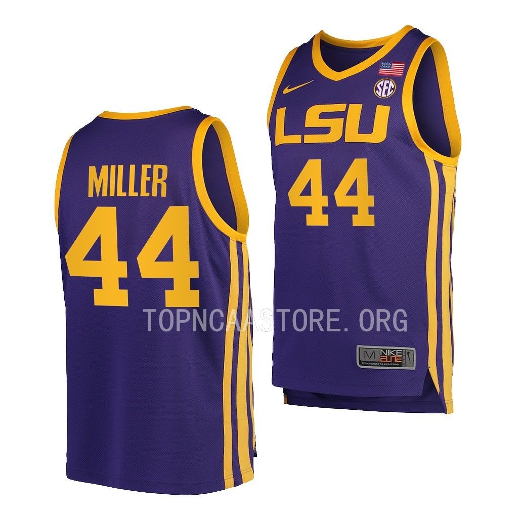 Adam Miller LSU Tigers #44 Purple College Jersey 