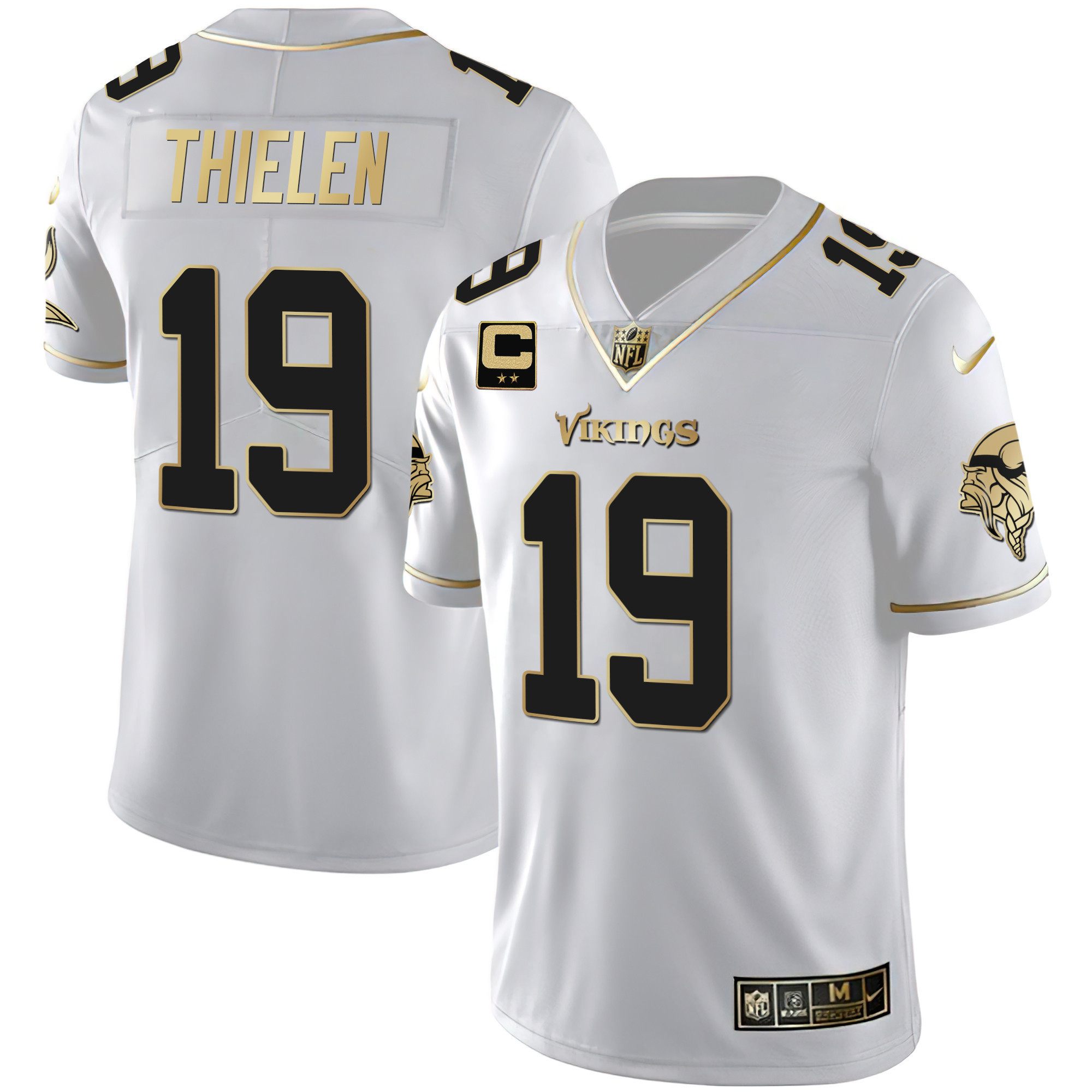Adam Thielen Youth's Minnesota Vikings White Gold & Black Gold Jersey