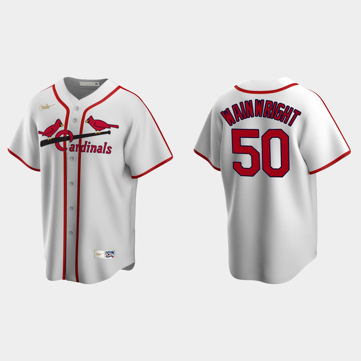 Adam Wainwright #50 St. Louis Cardinals Cooperstown Collection Home Jersey - White