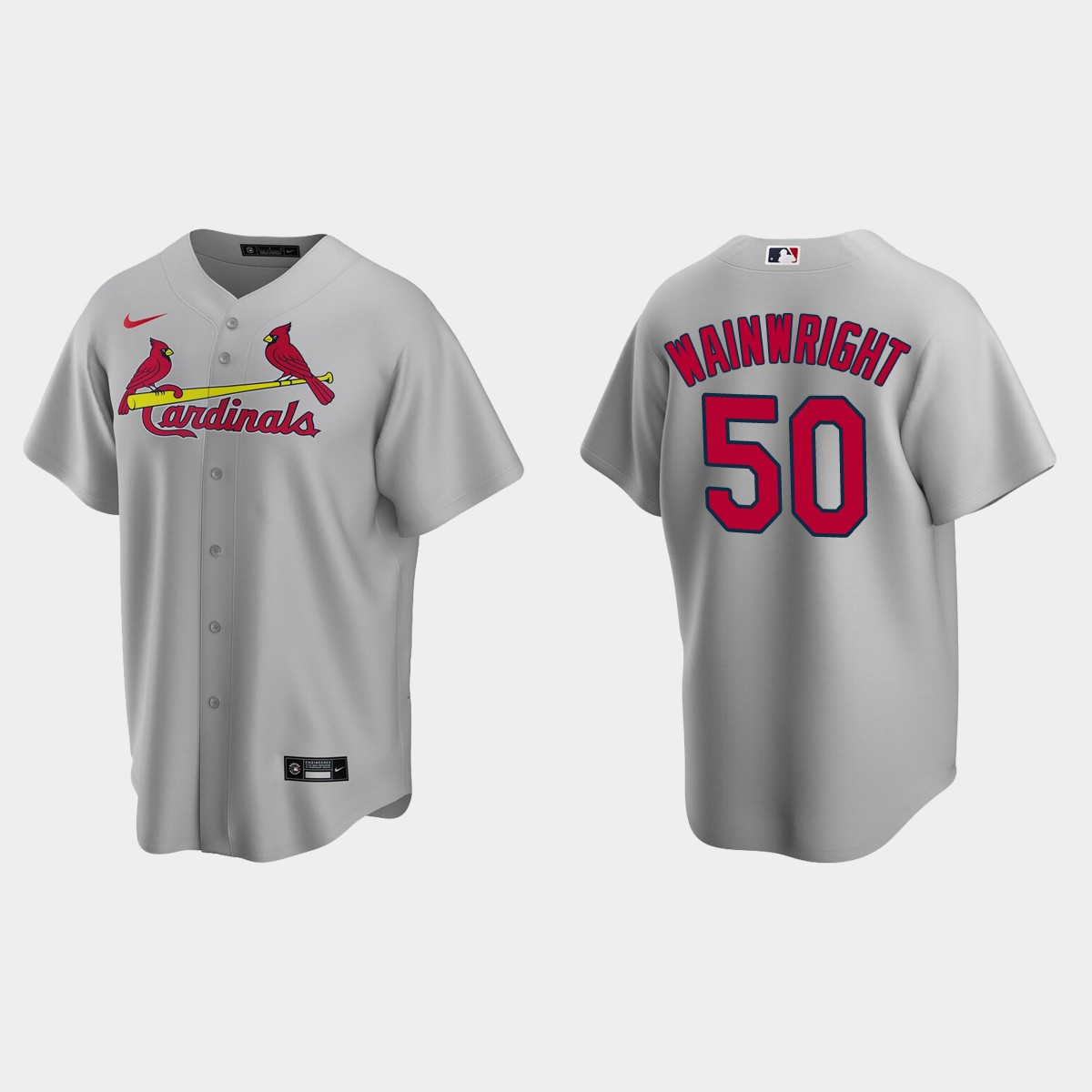 Adam Wainwright St. Louis Cardinals Road Jersey - Gray