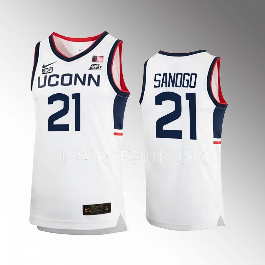 Adama Sanogo UConn Huskies White Jersey Home