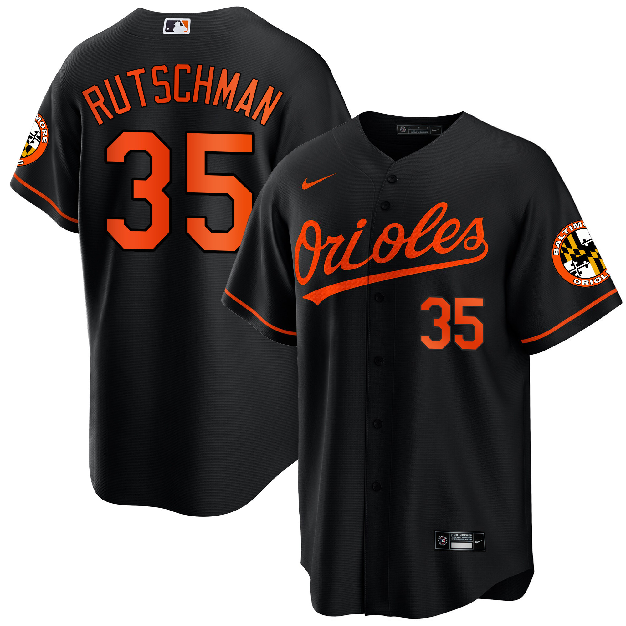 Adley Rutschman Men’s Baltimore Orioles Special Gold Cool Black Jersey - All Stitched