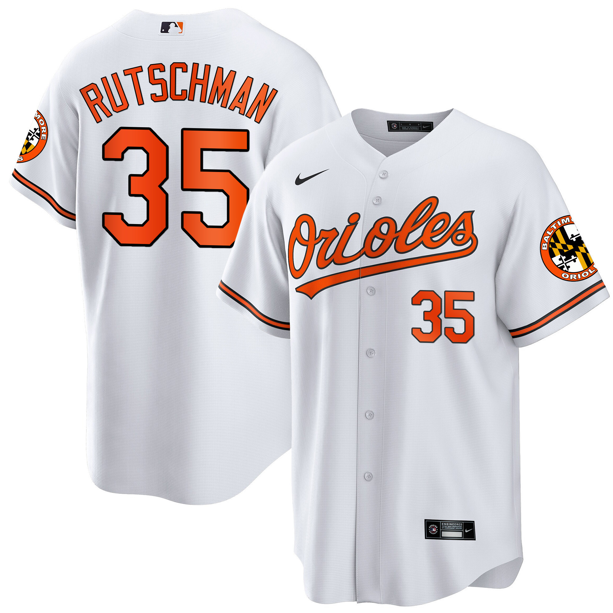 Adley Rutschman Men’s Baltimore Orioles Special Gold Cool White Jersey - All Stitched