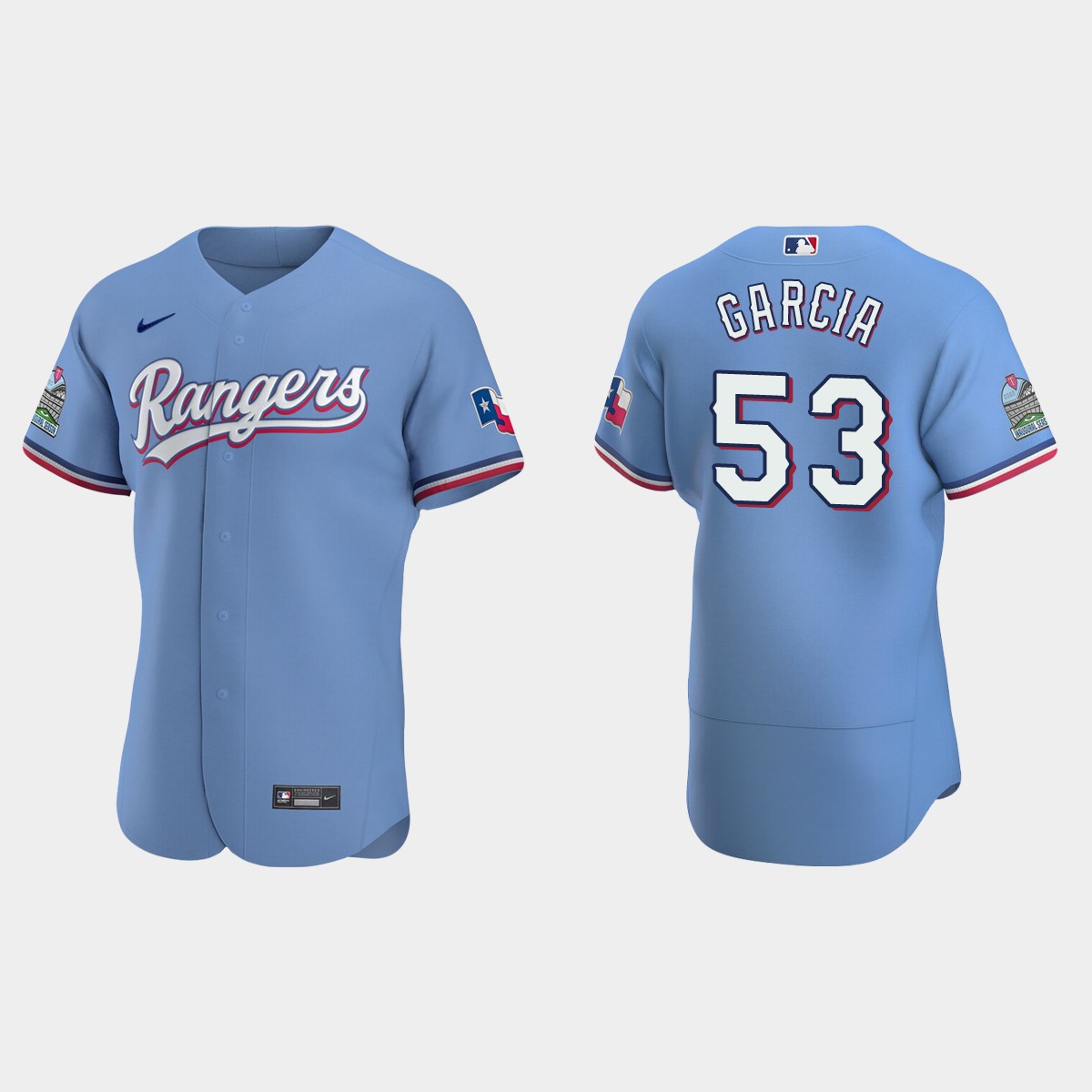 Adolis Garcia #53 Texas Rangers Alternate Jersey - Light Blue