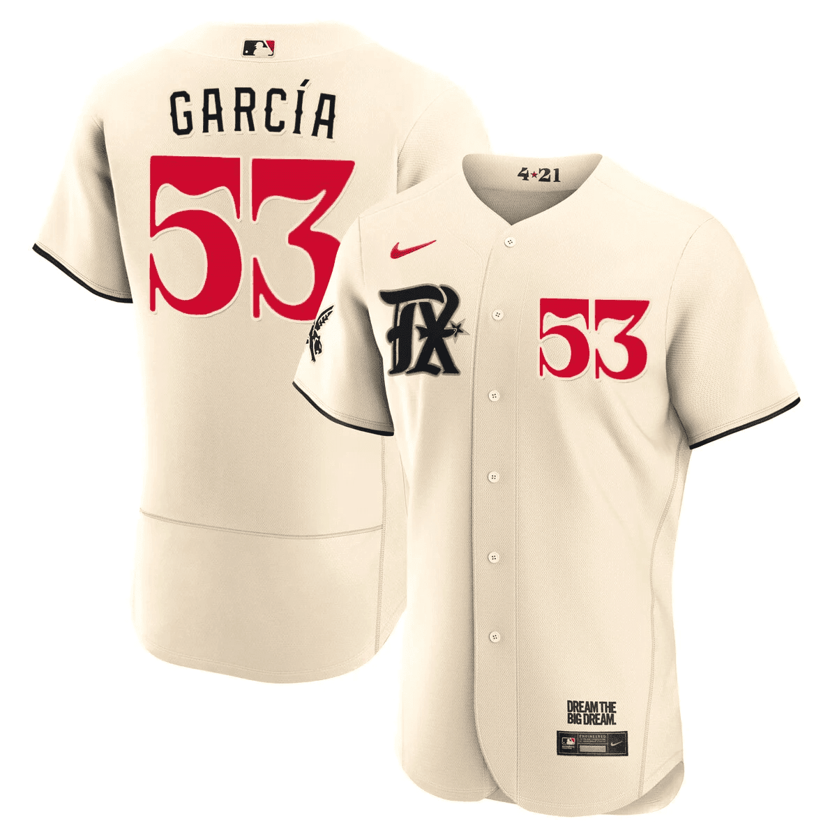Adolis Garcia Men's Texas Rangers City Connect Collection V2 Flex Cream Jersey