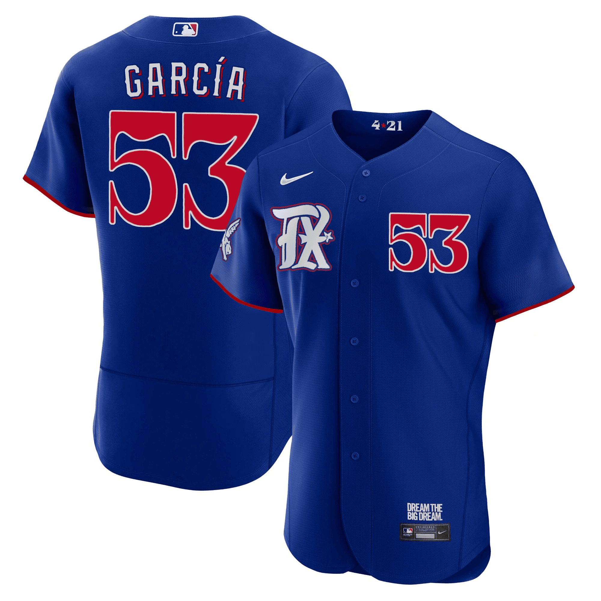 Adolis Garcia Men's Texas Rangers City Connect Collection V2 Flex Royal Jersey