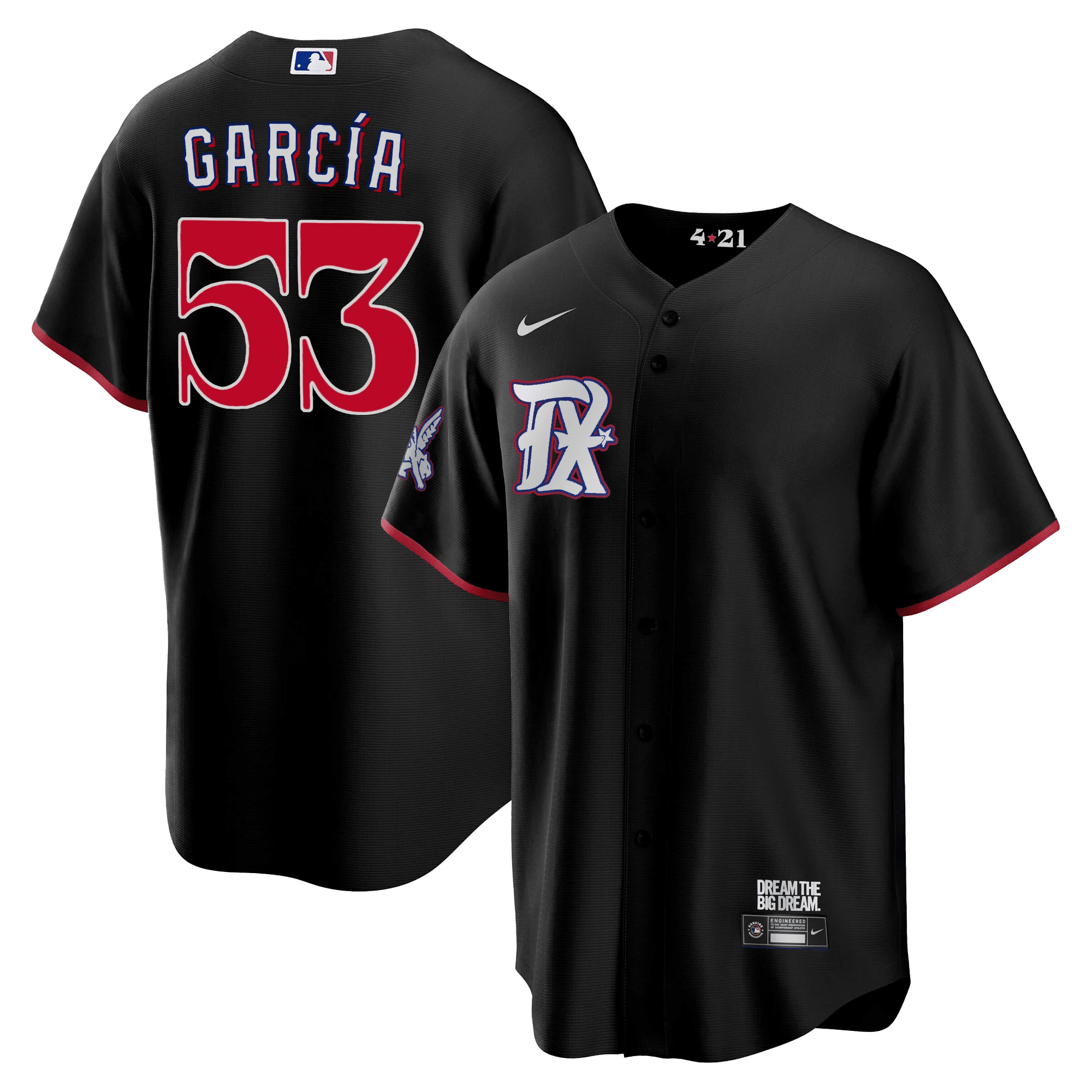 Adolis Garcia Men's Texas Rangers City Connect Collection V3 Cool Black Jersey