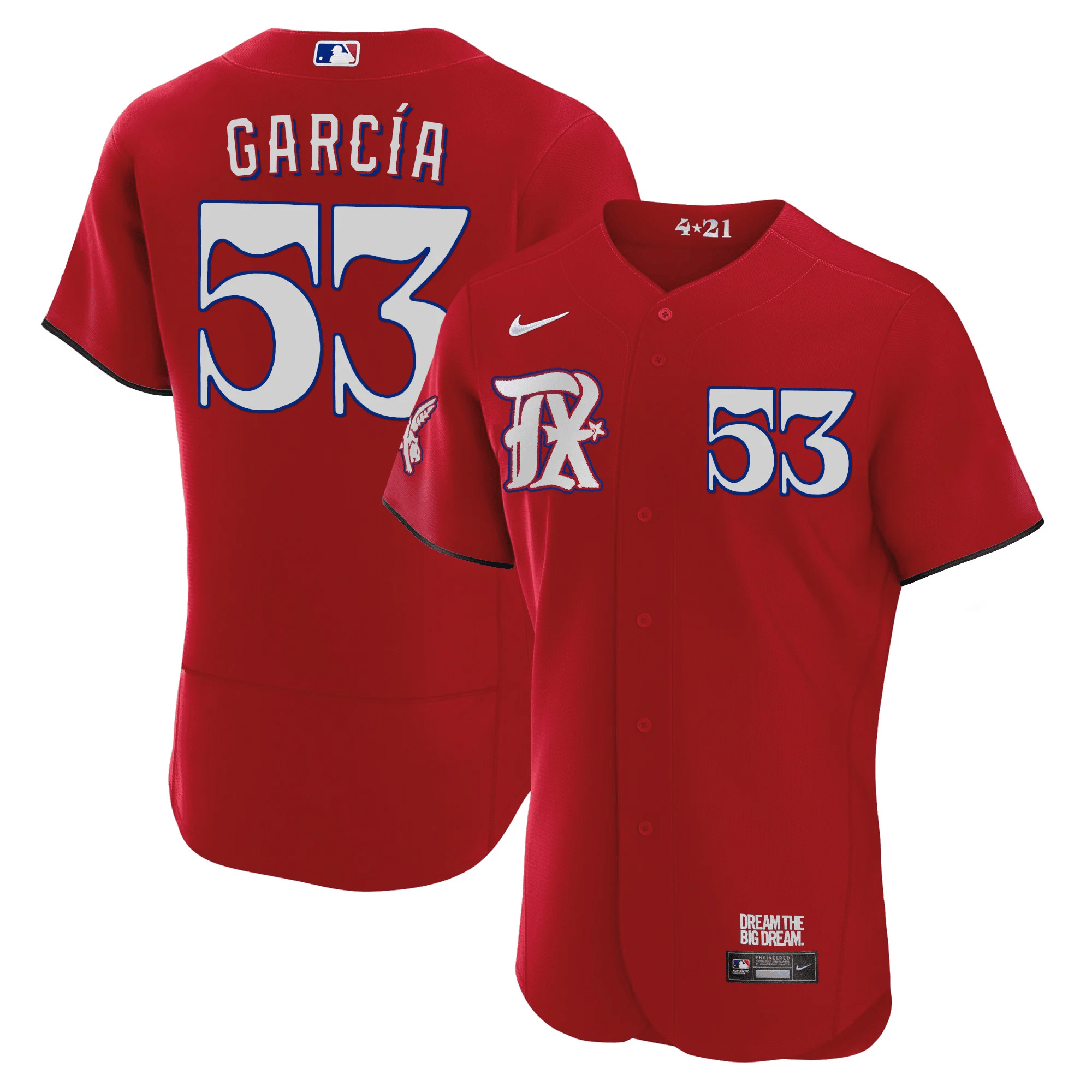 Adolis Garcia Men's Texas Rangers City Connect Collection V3 Flex Red Jersey