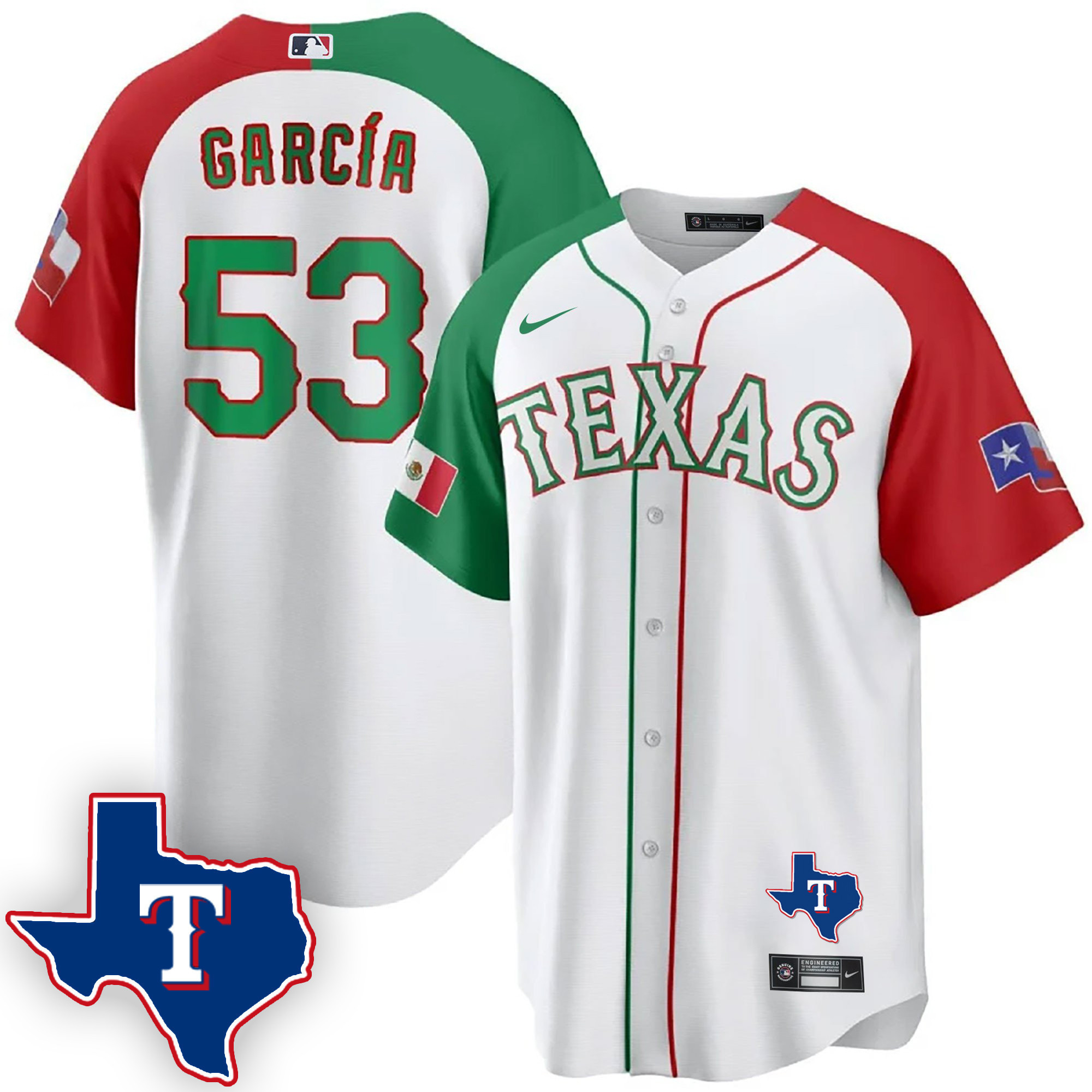 Adolis Garcia Men's Texas Rangers Mexican Cool Base V2 Alternate Jersey