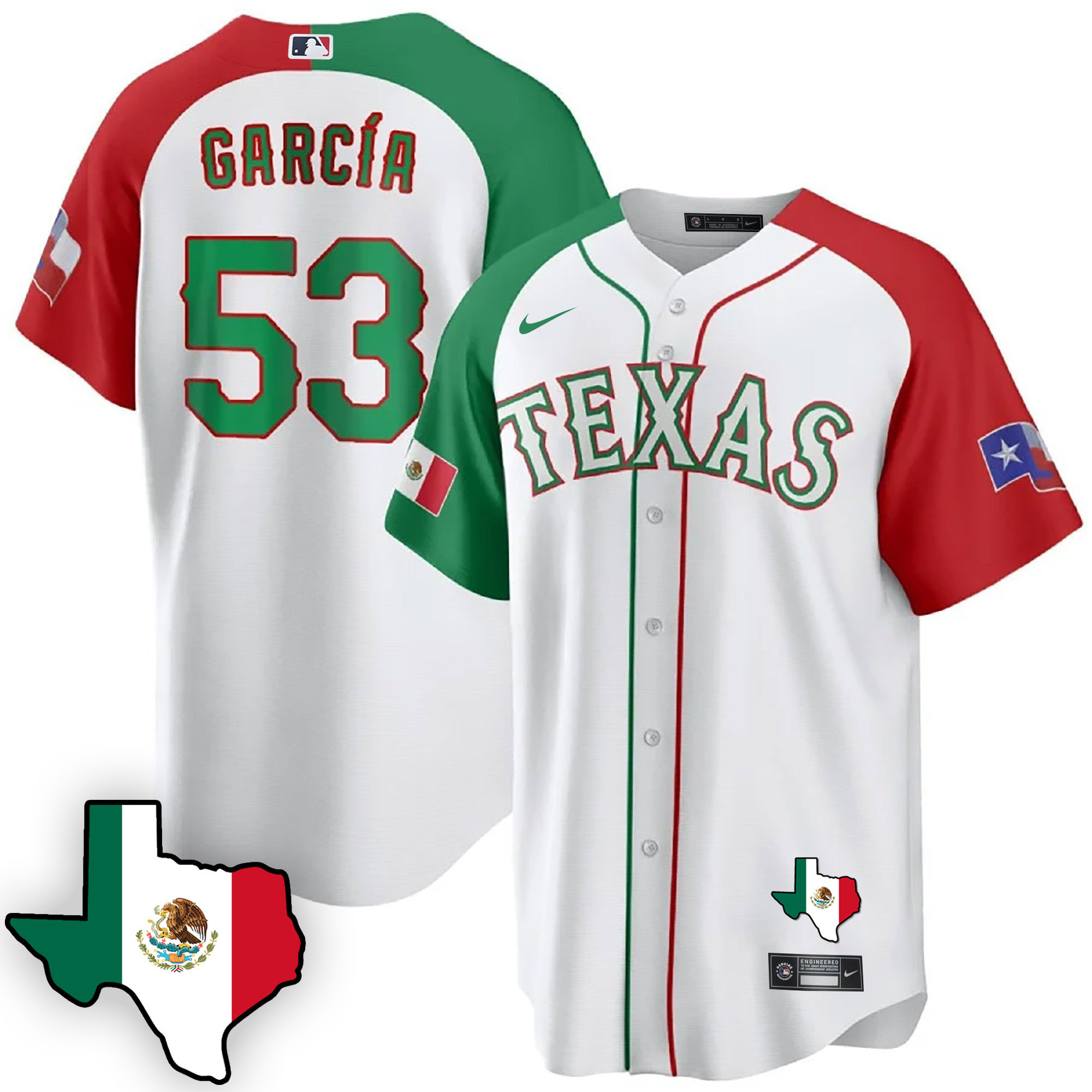 Adolis Garcia Men's Texas Rangers Mexican Cool Base V3 Alternate Jersey