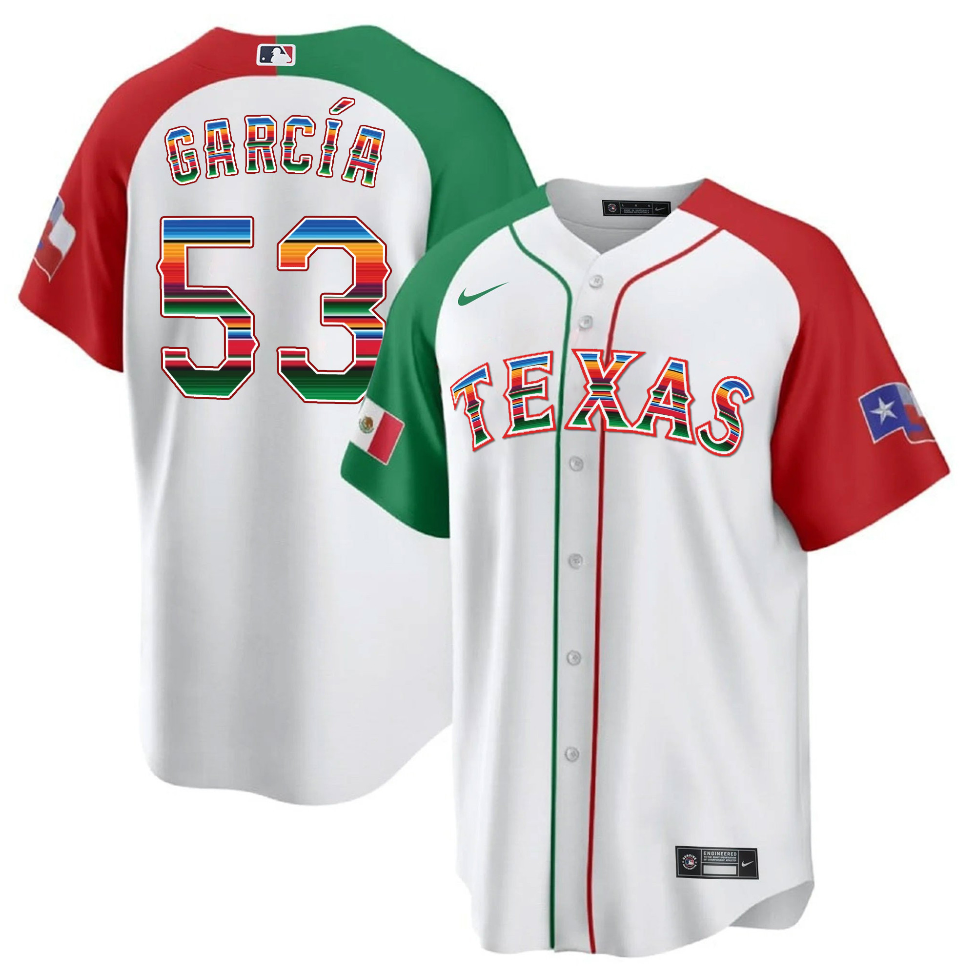 Adolis Garcia Men's Texas Rangers Mexican Heritage Night Cool Base - Away Alternate Jersey