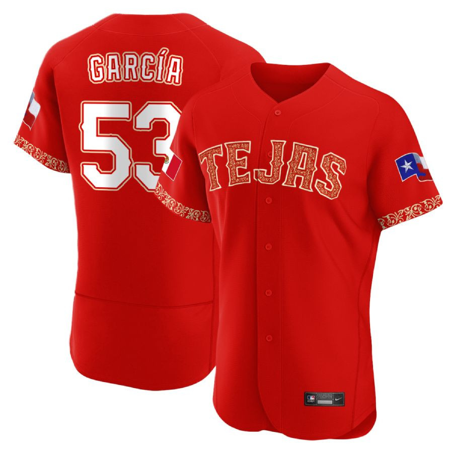 Adolis Garcia Men's Texas Rangers Mexican Heritage Night Flex Base Jersey