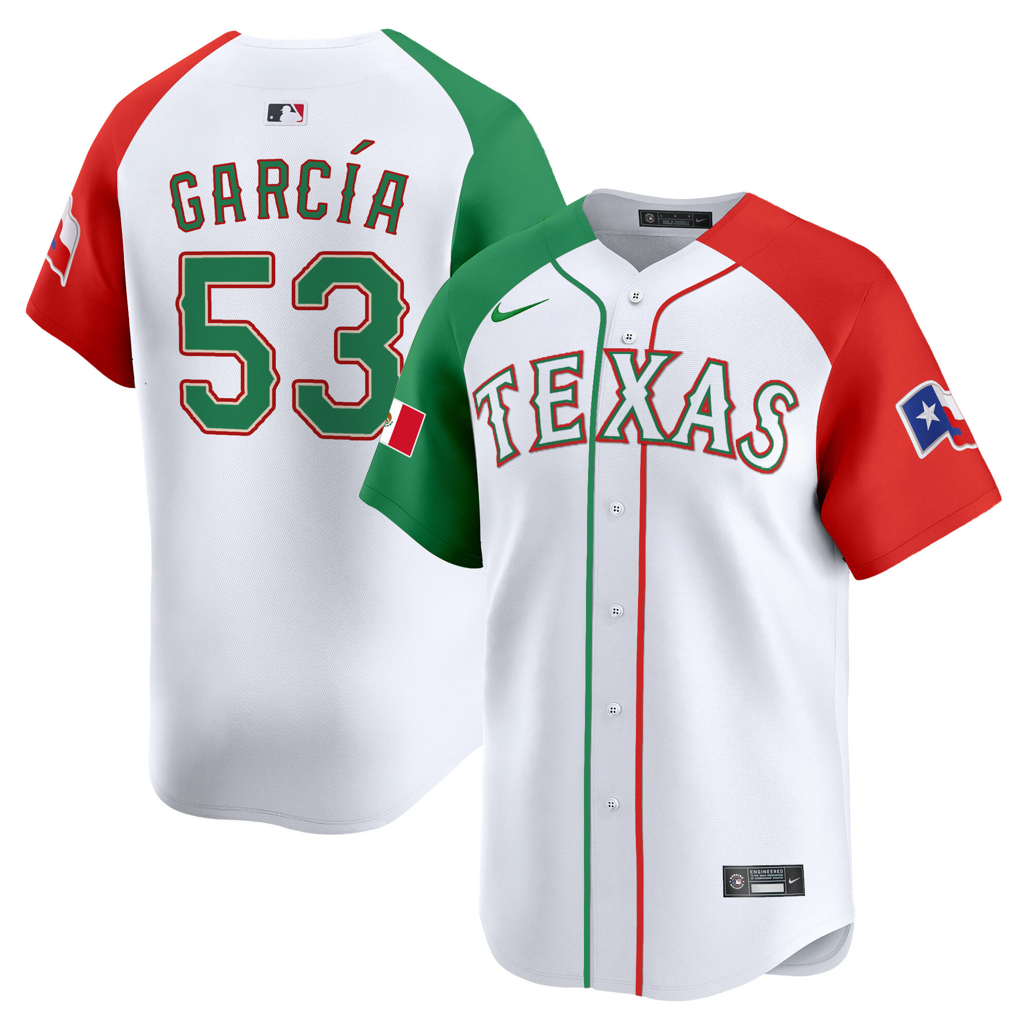 Adolis Garcia Men's Texas Rangers Mexico Vapor Premier Limited V2 Alternate Jersey