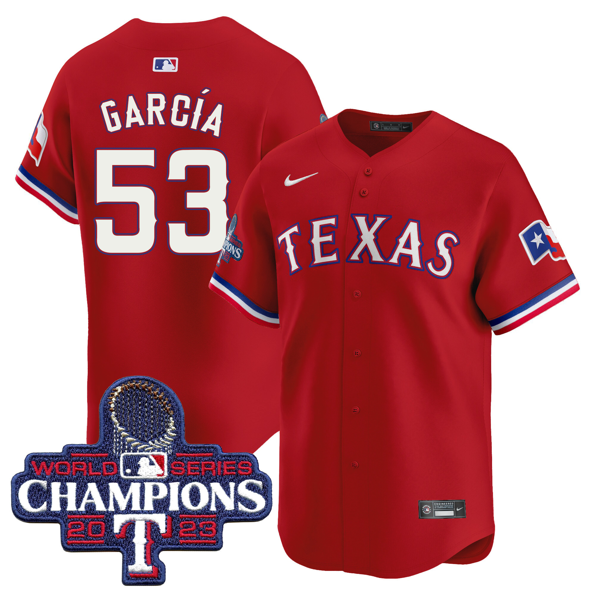 Adolis Garcia Men's Texas Rangers World Series Champions Vapor Premier Limited Red Jersey