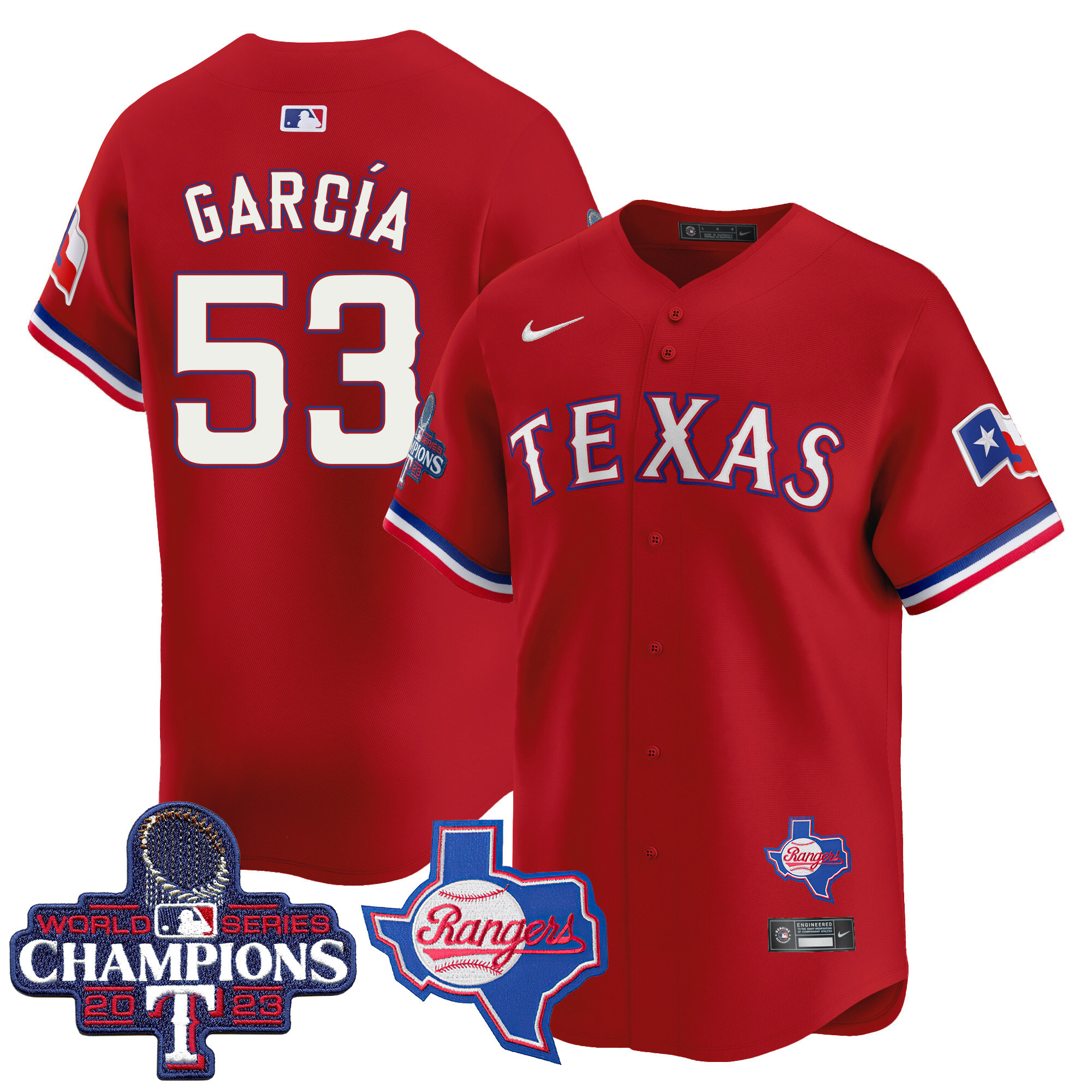 Adolis Garcia Men's Texas Rangers World Series Champions Vapor Premier Limited V2 Red Jersey