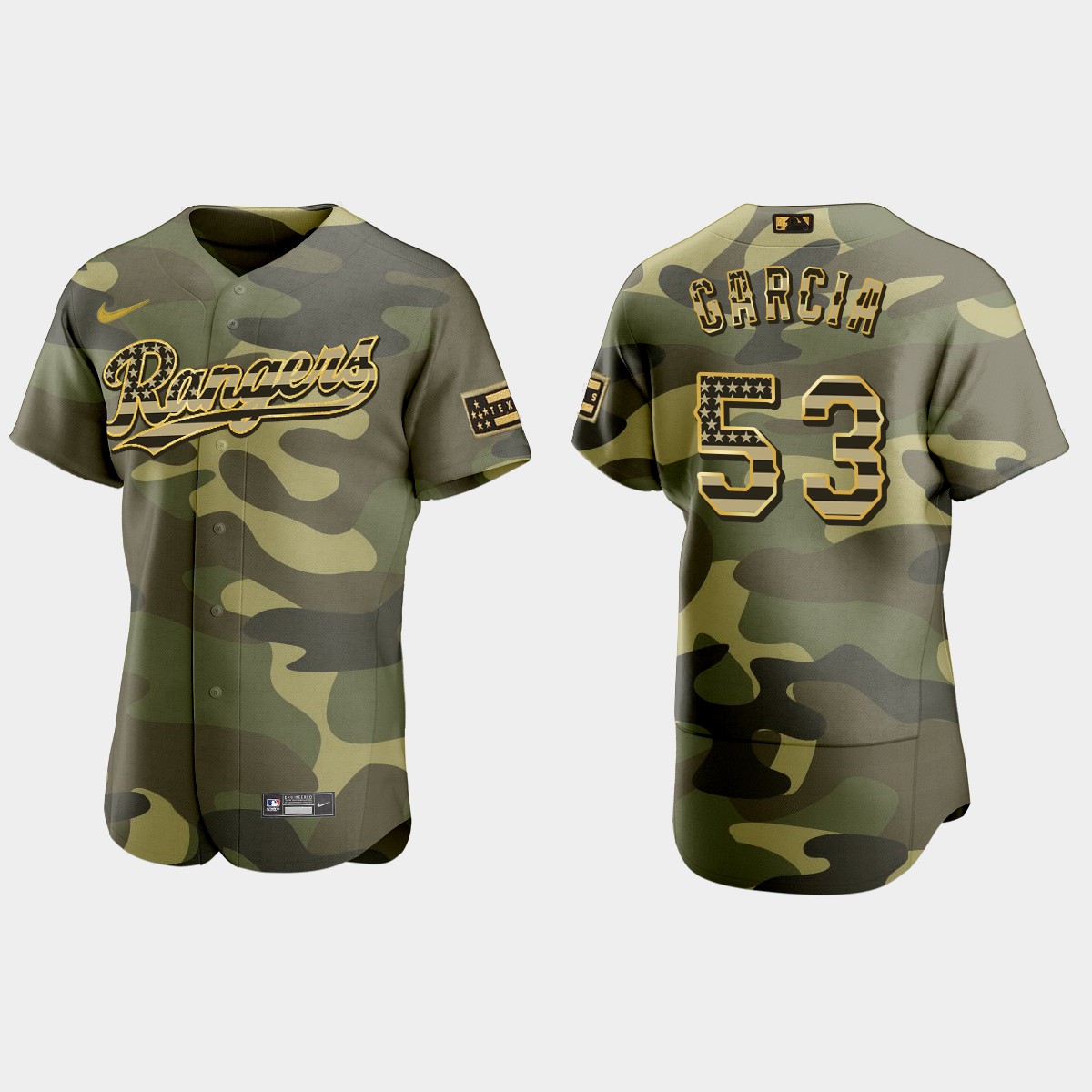 Adolis Garcia Texas Rangers Armed Forces Day Jersey - Camo