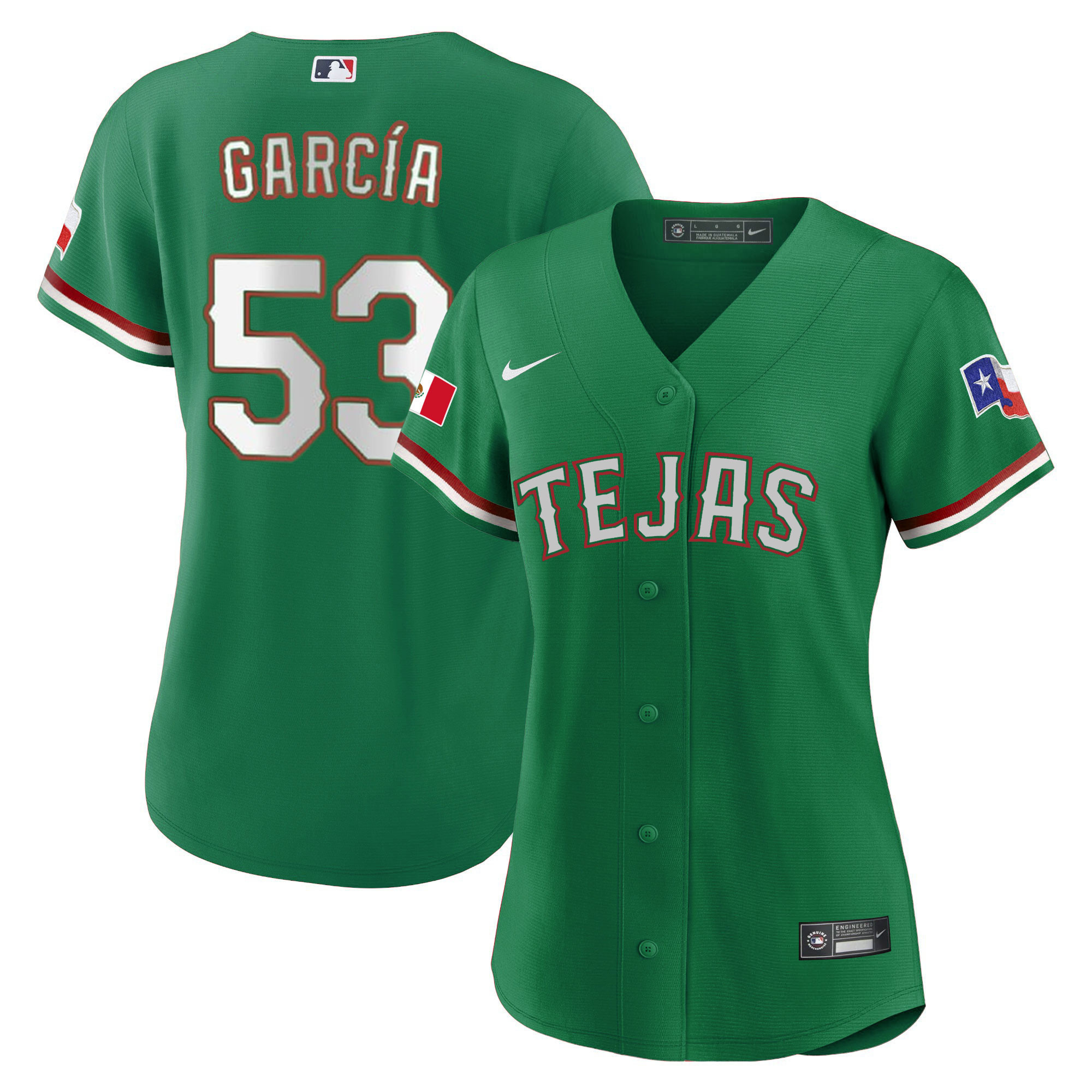 Adolis Garcia Women's Texas Rangers Mexican Green Jersey