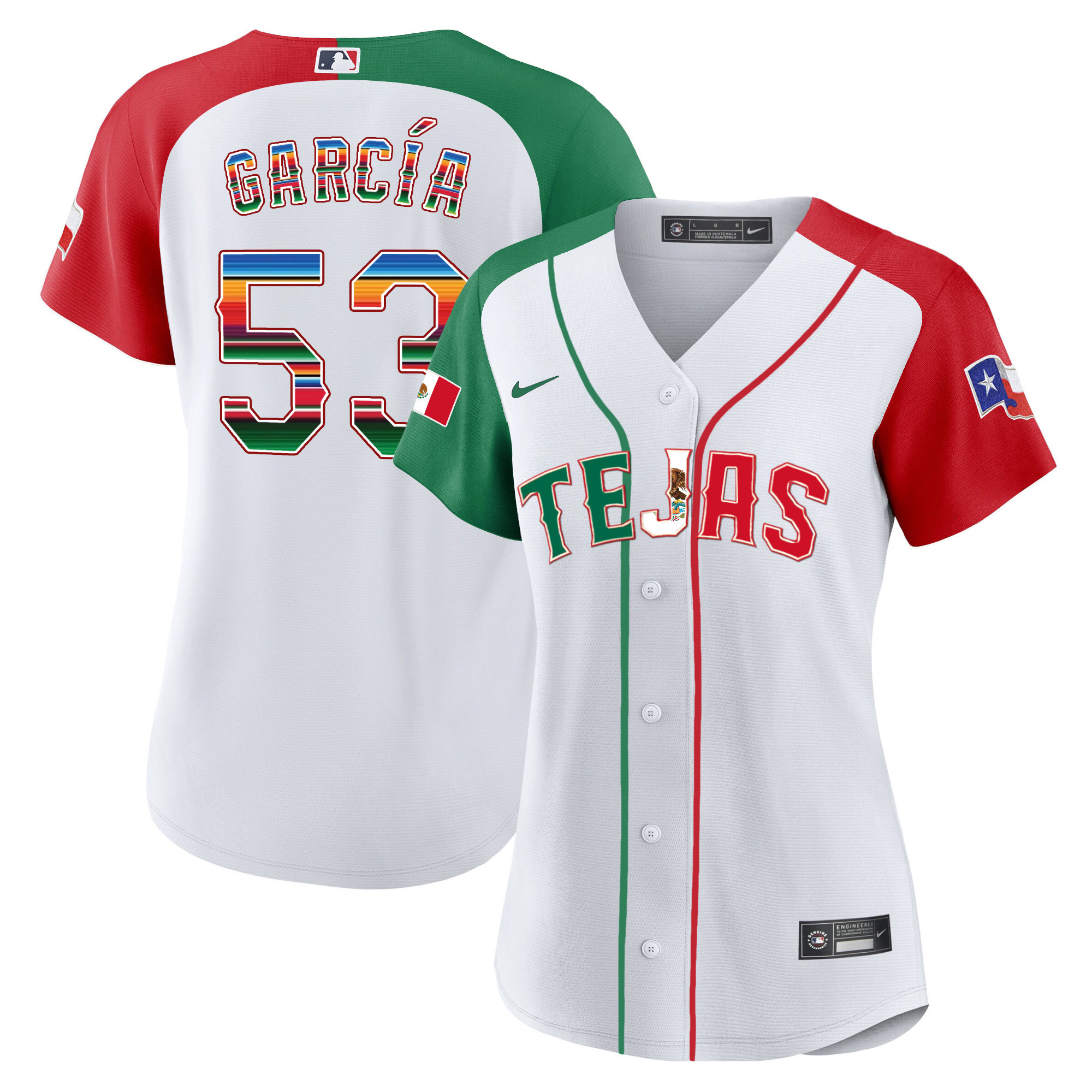 Adolis Garcia Women's Texas Rangers Mexico Flag Alternate Jersey
