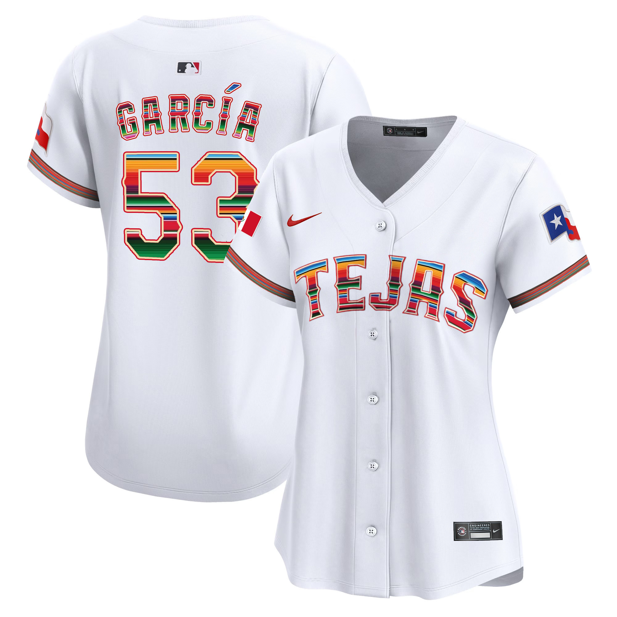 Adolis Garcia Women's Texas Rangers Mexico Vapor Premier Limited White Jersey