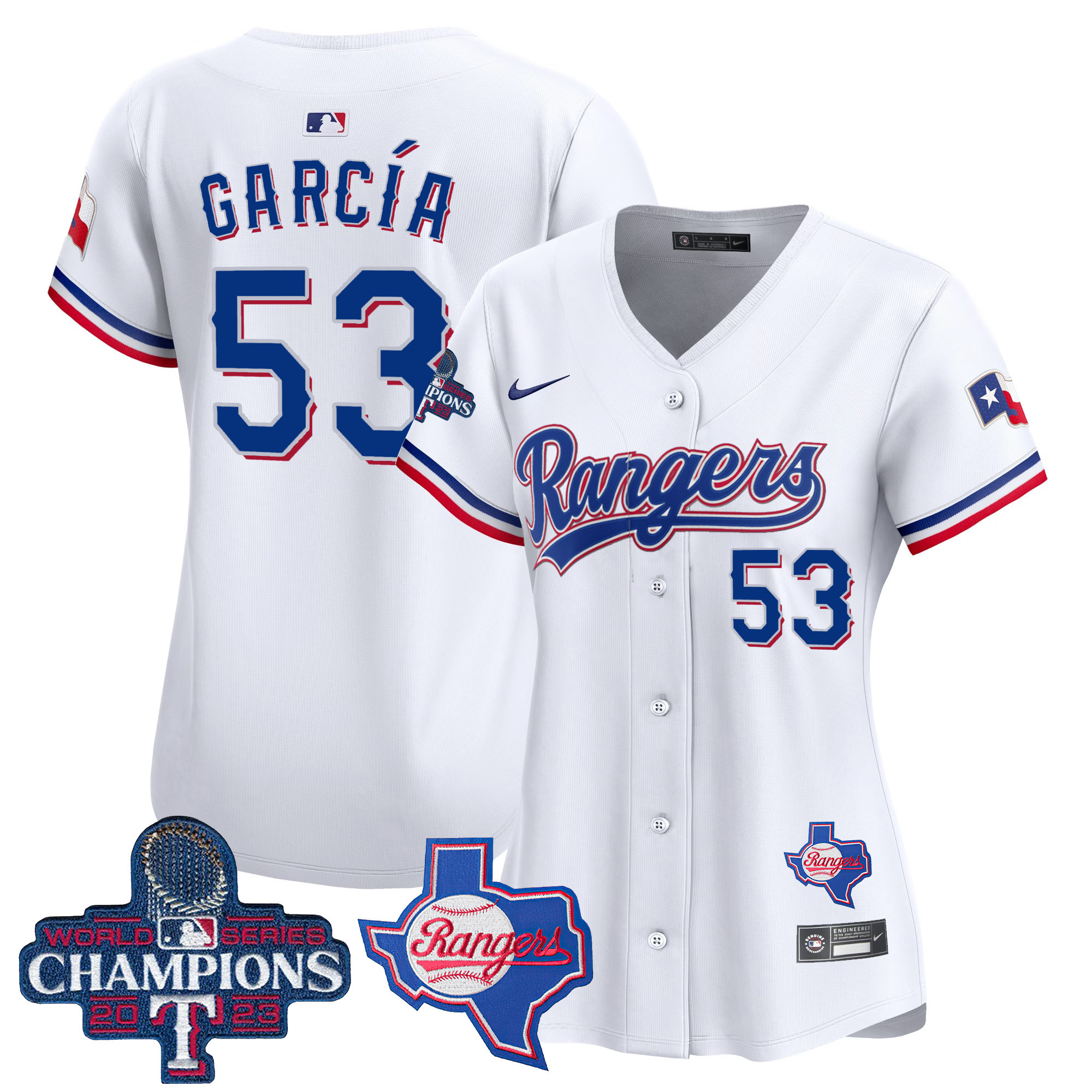 Adolis Garcia Women's Texas Rangers World Series Champions Vapor Premier Limited V2 White Jersey