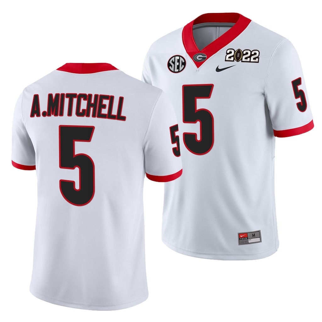 Adonai Mitchell Georgia Bulldogs CFP National Champions White 5 Jersey Men