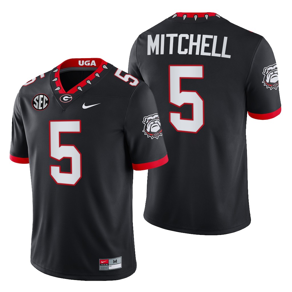 Adonai Mitchell Georgia Bulldogs Block Number Font Black Chick-fil-A 5 Jersey Men