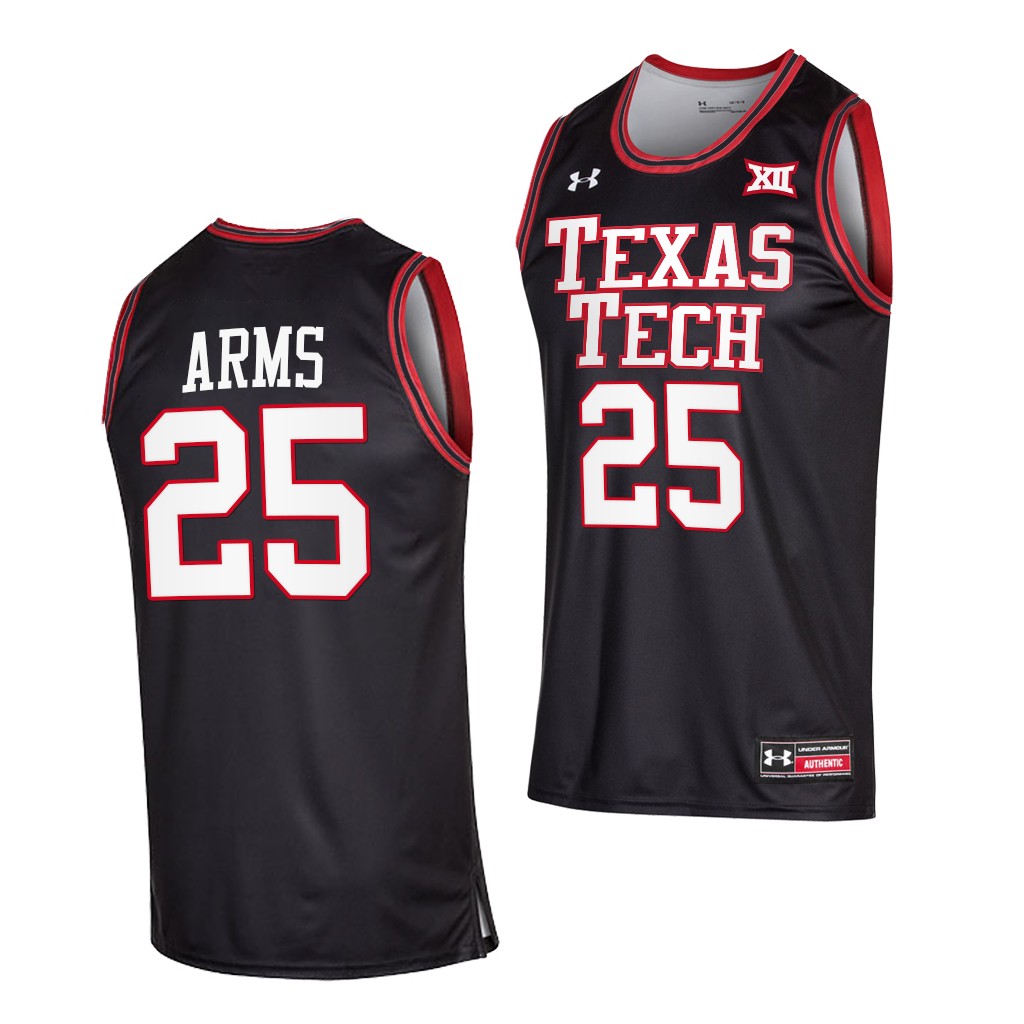 Adonis Arms #25 Texas Tech Red Raiders College Black Jersey