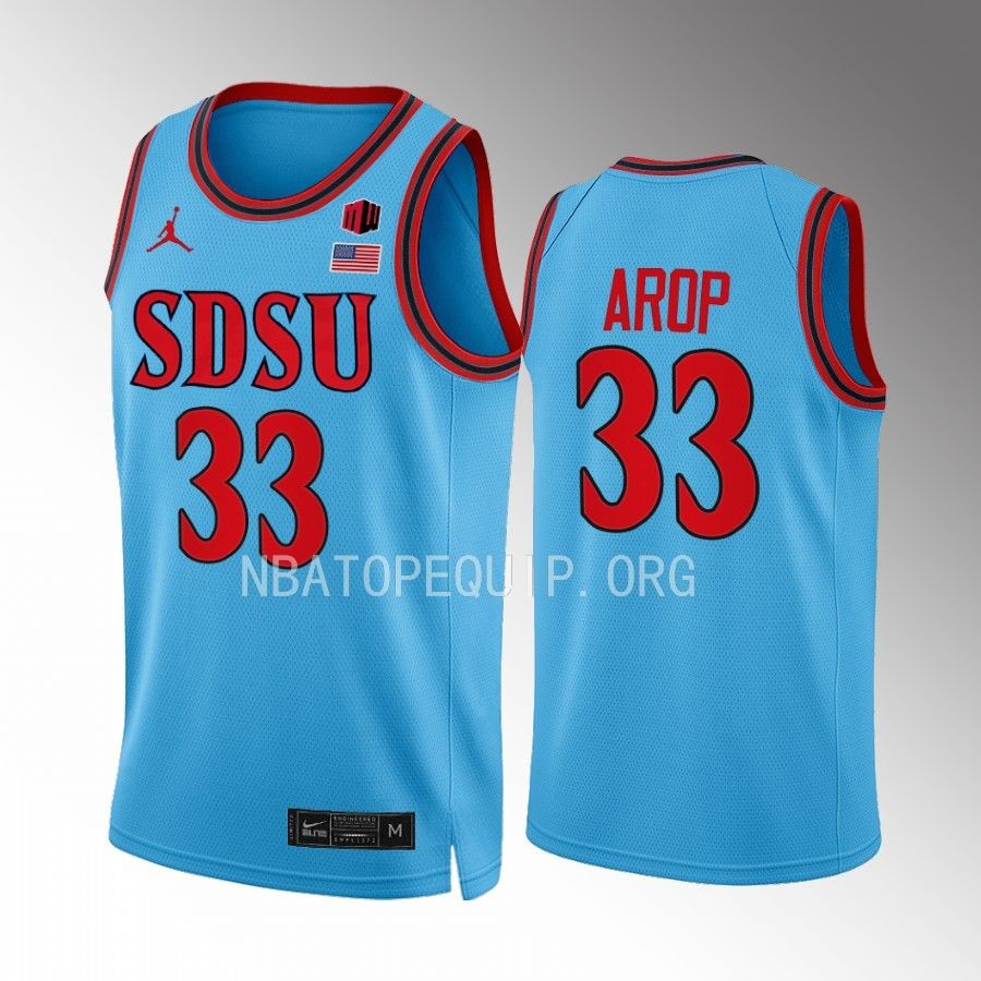 Aguek Arop San Diego State Aztecs Blue Jersey Alternate