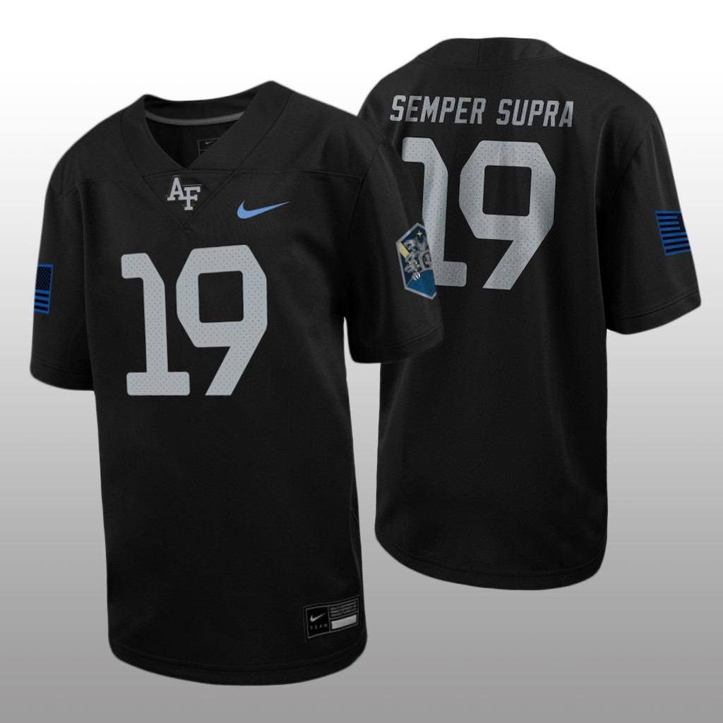 Air Force Falcons #19 Space Force Rivalry Alternate Black Jersey
