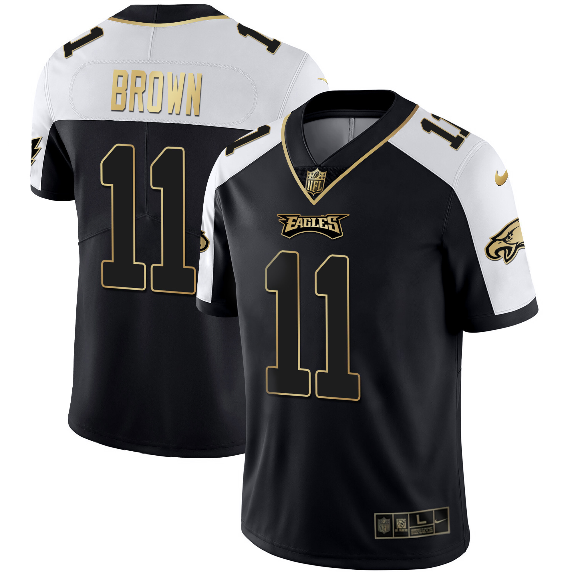 A.J. Brown Youth's Philadelphia Eagles Gold & Split Vapor Alternate Jersey