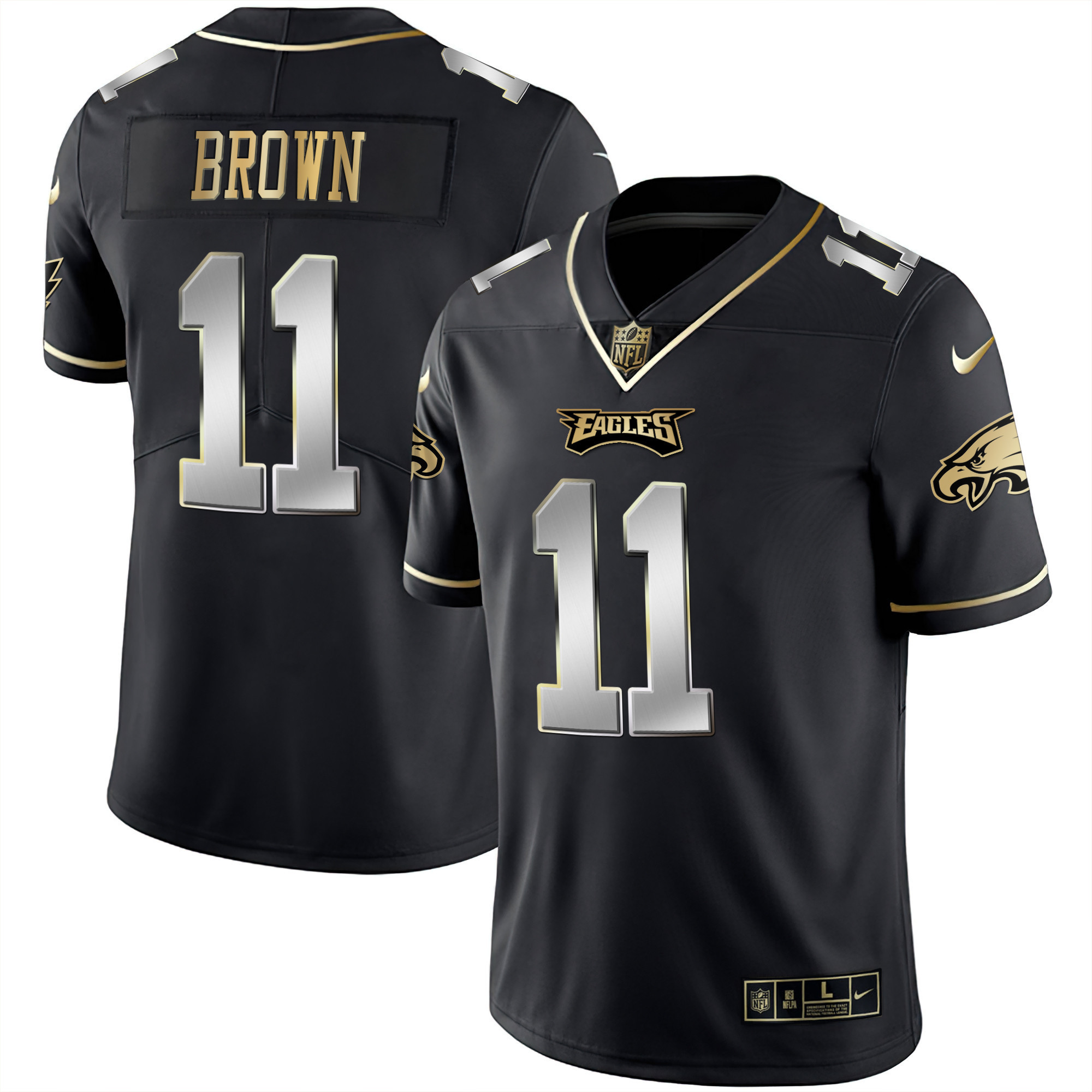 A.J. Brown Youth's Philadelphia Eagles Gold & Split Vapor Black Limited Jersey