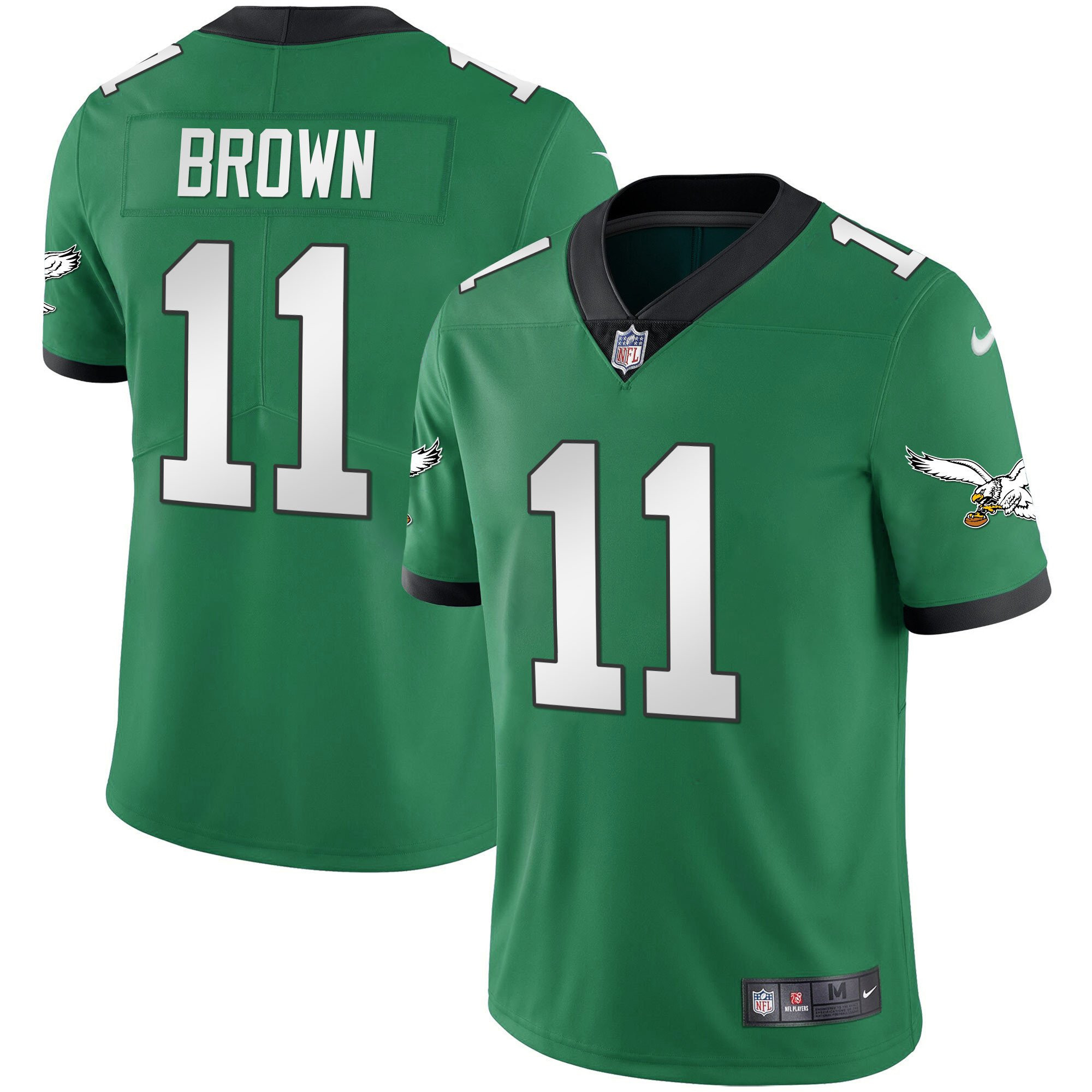 A.J. Brown Youth's Philadelphia Eagles Kelly Green Gold Green Limited Jersey