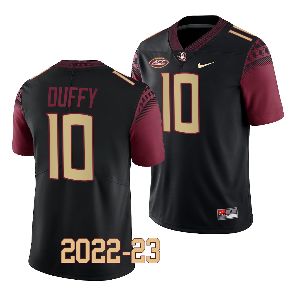 AJ Duffy Florida State Seminoles College Jersey Men's Black #10 Uniform