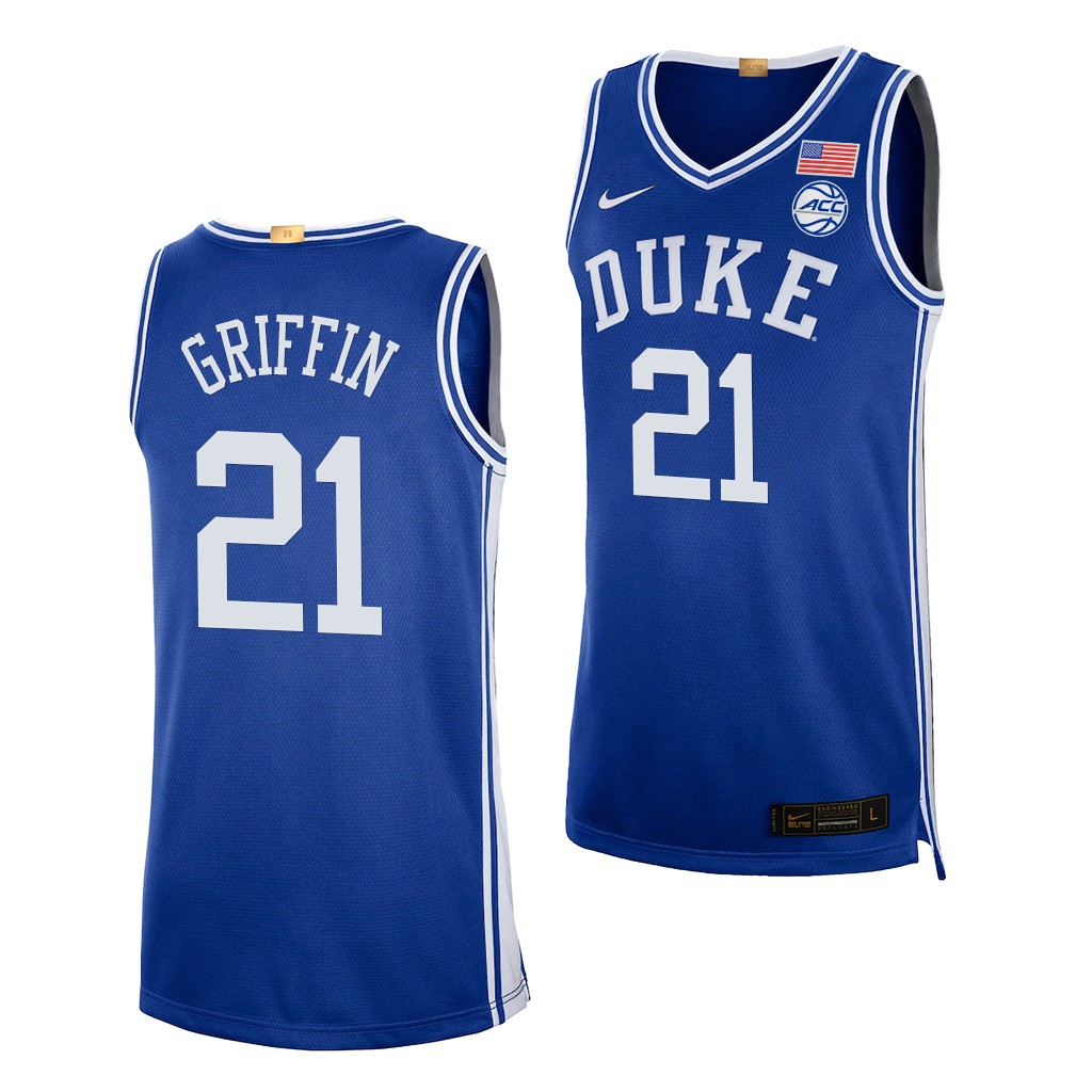 AJ Griffin #21 Duke Blue Devils College Royal Jersey