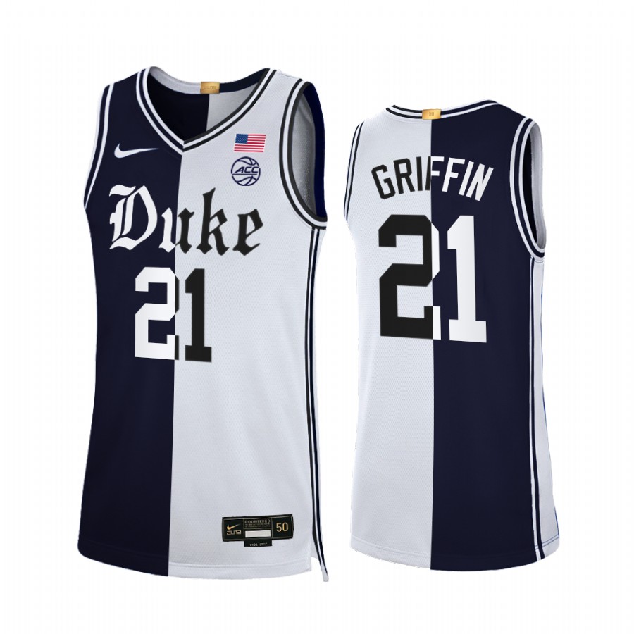 AJ Griffin Duke Blue Devils Black White Jersey Cameron Brotherhood Limited Split Edition