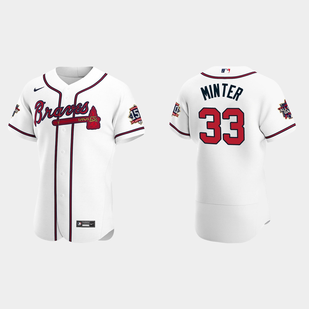 A.J. Minter #33 Atlanta Braves All-Star Game Jersey - White