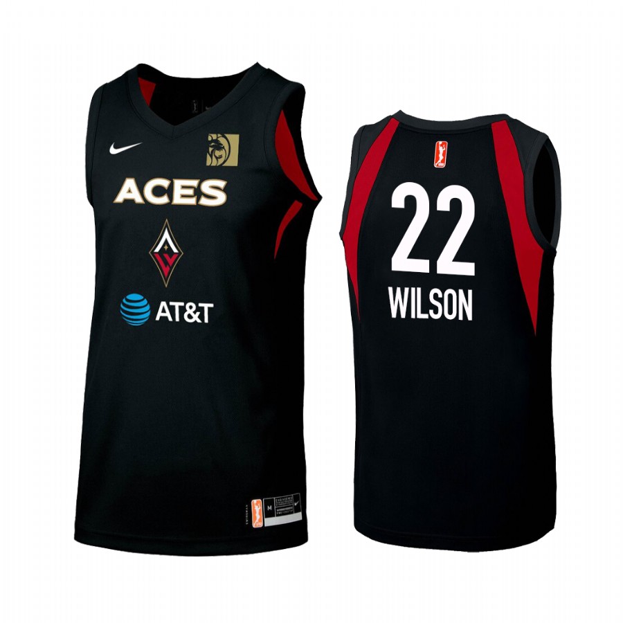 A'ja Wilson W Primary Women's Black Jersey