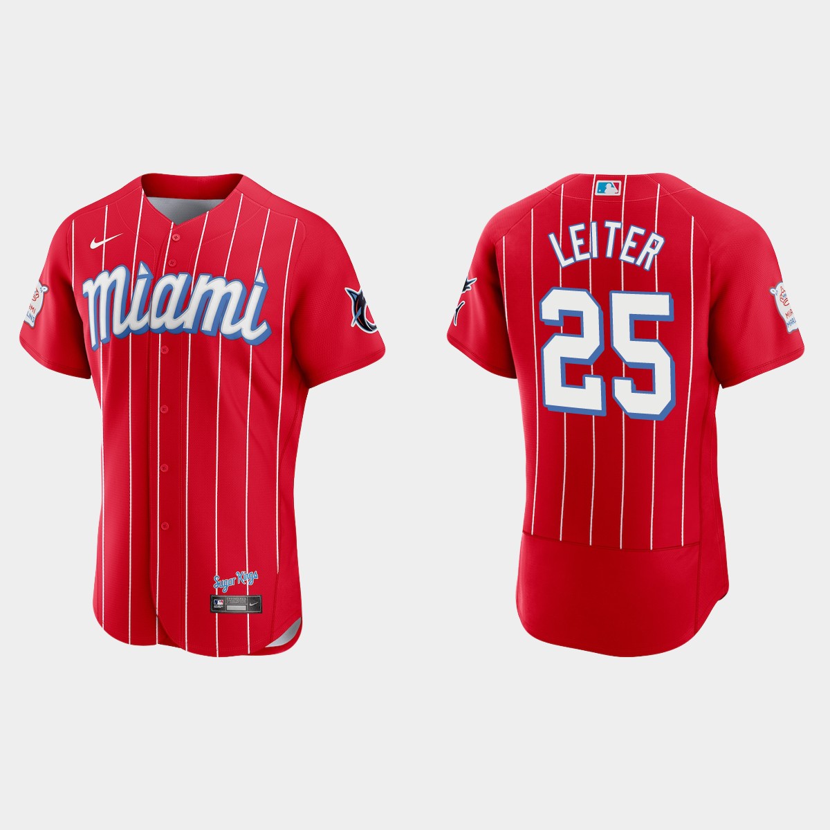 Al Leiter Miami Marlins City Connect Jersey - Red